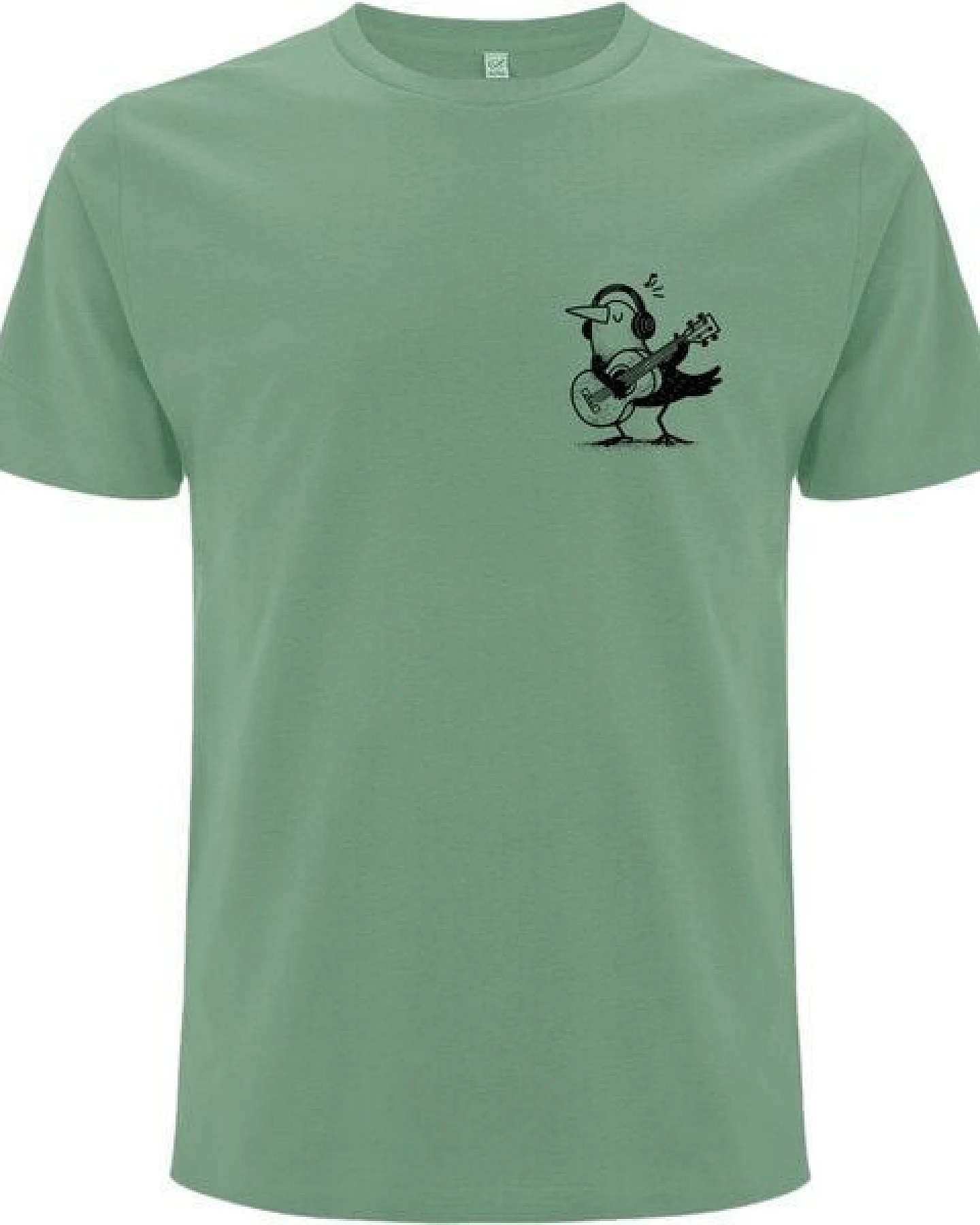 Spreecult kleiner Gitarren Vogel - Bio und Fair - Männer Unisex T-Shirt - Guitar Bird – Ansicht 3