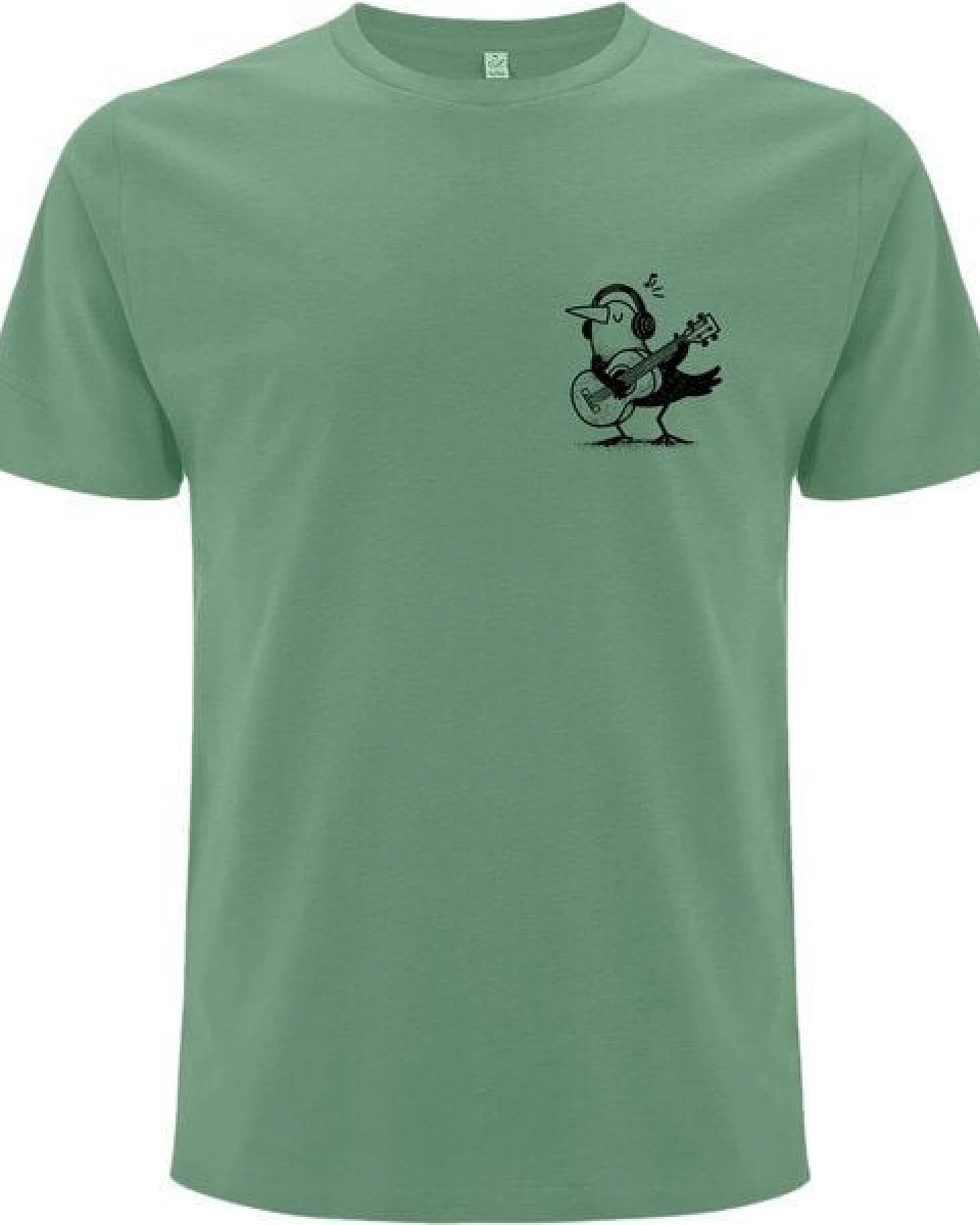 Spreecult kleiner Gitarren Vogel - Bio und Fair - Männer Unisex T-Shirt - Guitar Bird – Ansicht 2