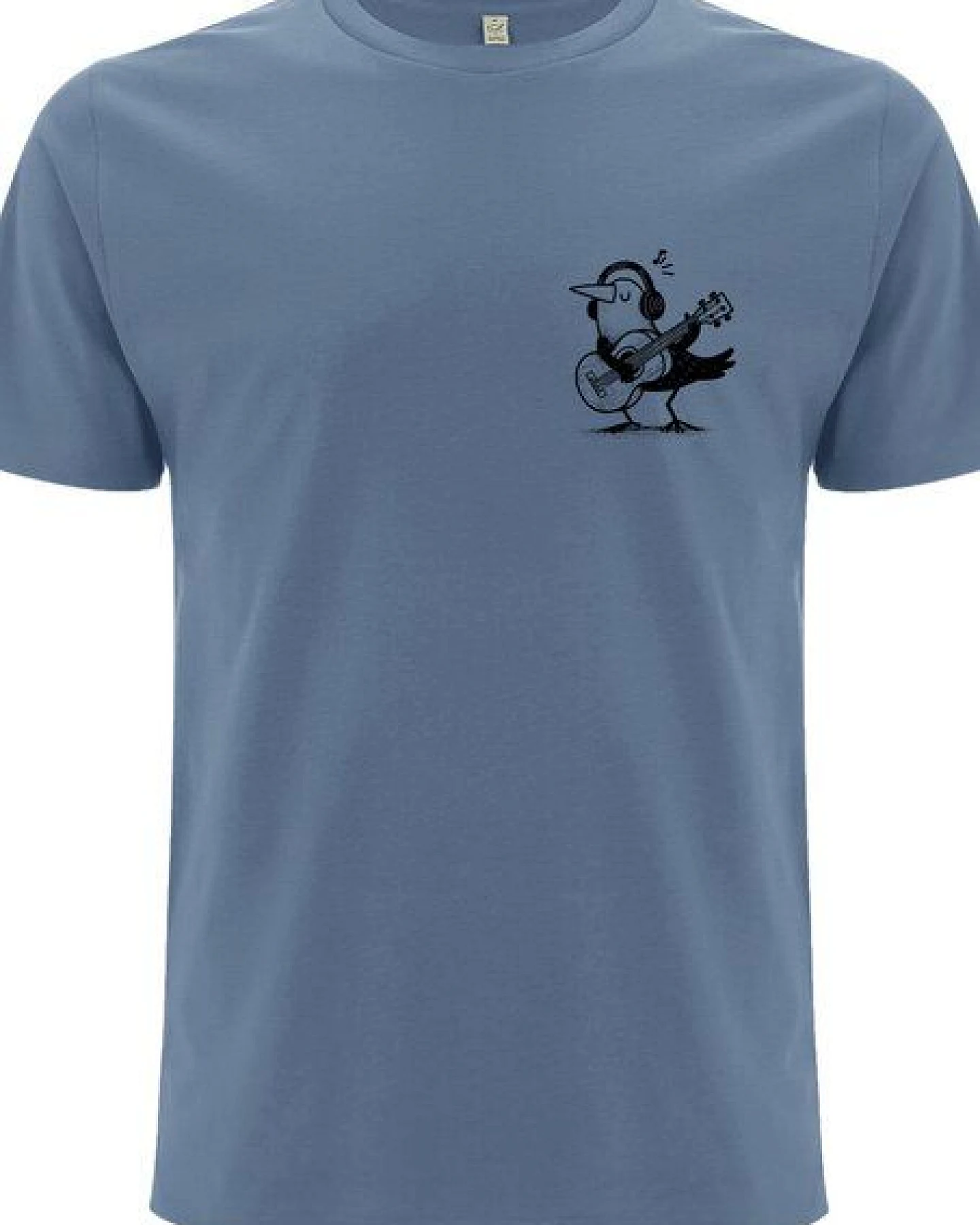 Spreecult kleiner Gitarren Vogel - Bio und Fair - Männer Unisex T-Shirt - Guitar Bird – Ansicht 2