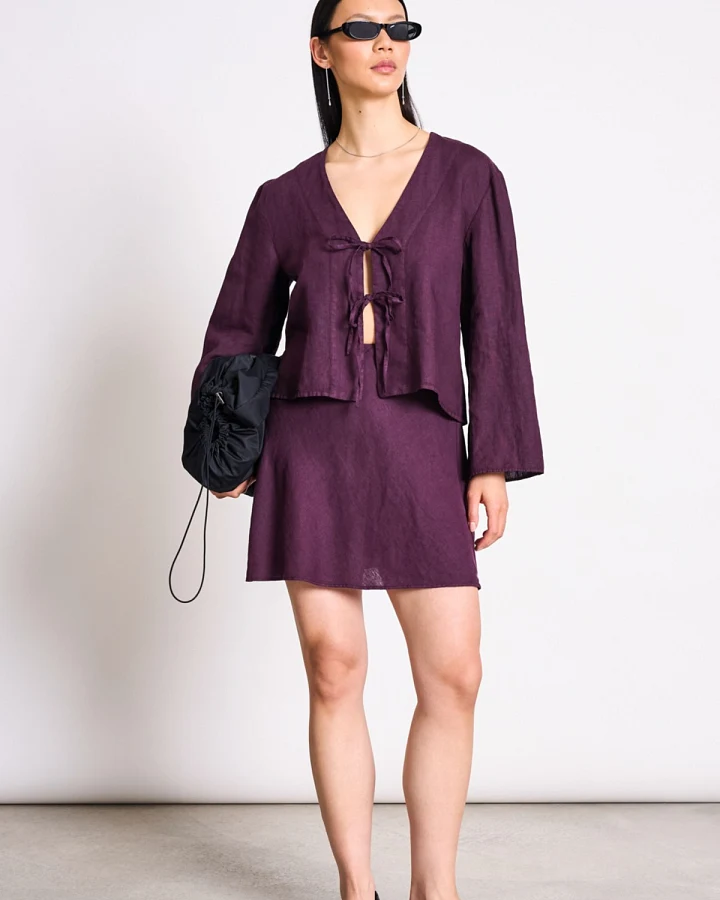 Rock Cercis Linen Mini Weinrot
