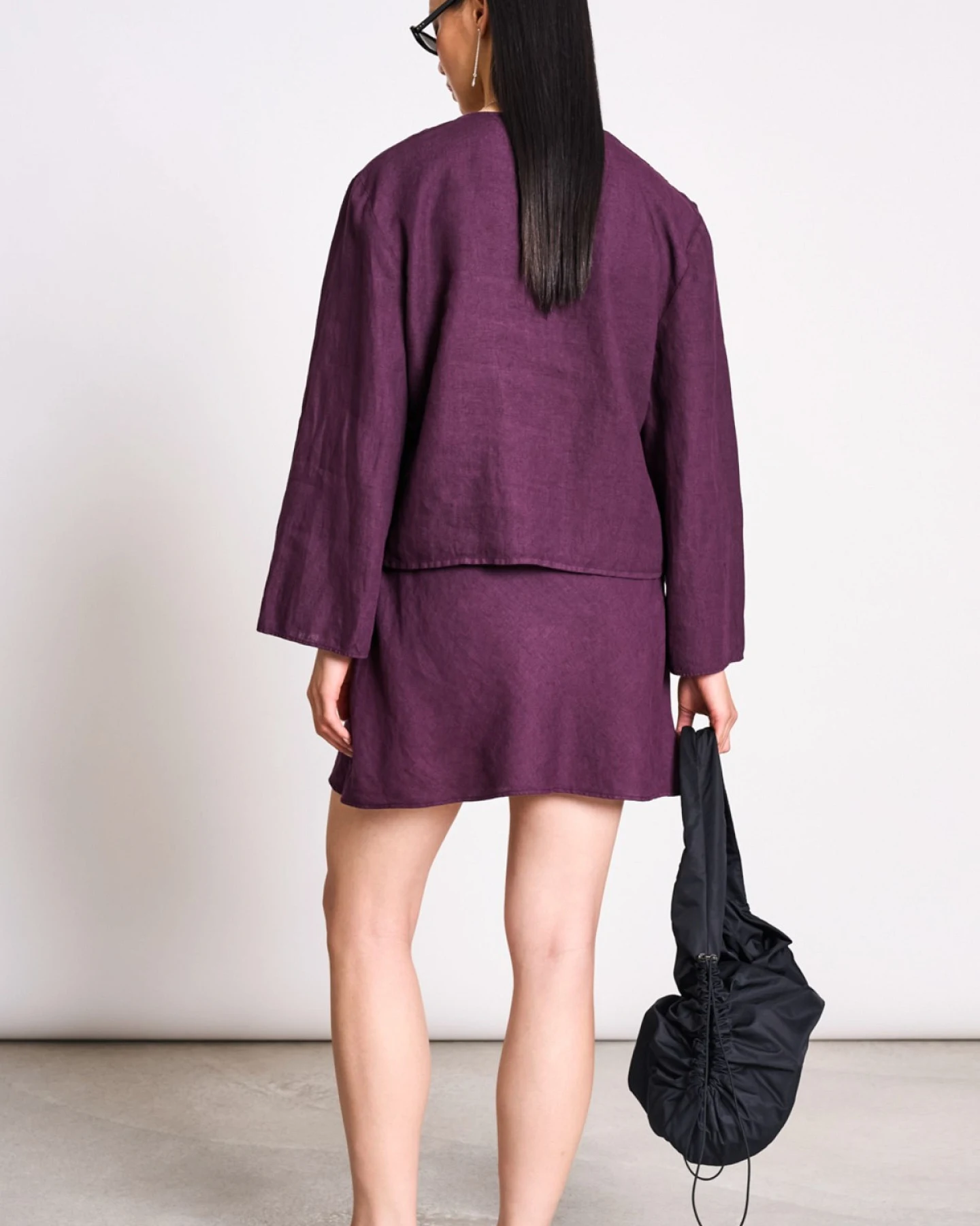 Rock Cercis Linen Mini Weinrot – Ansicht 2