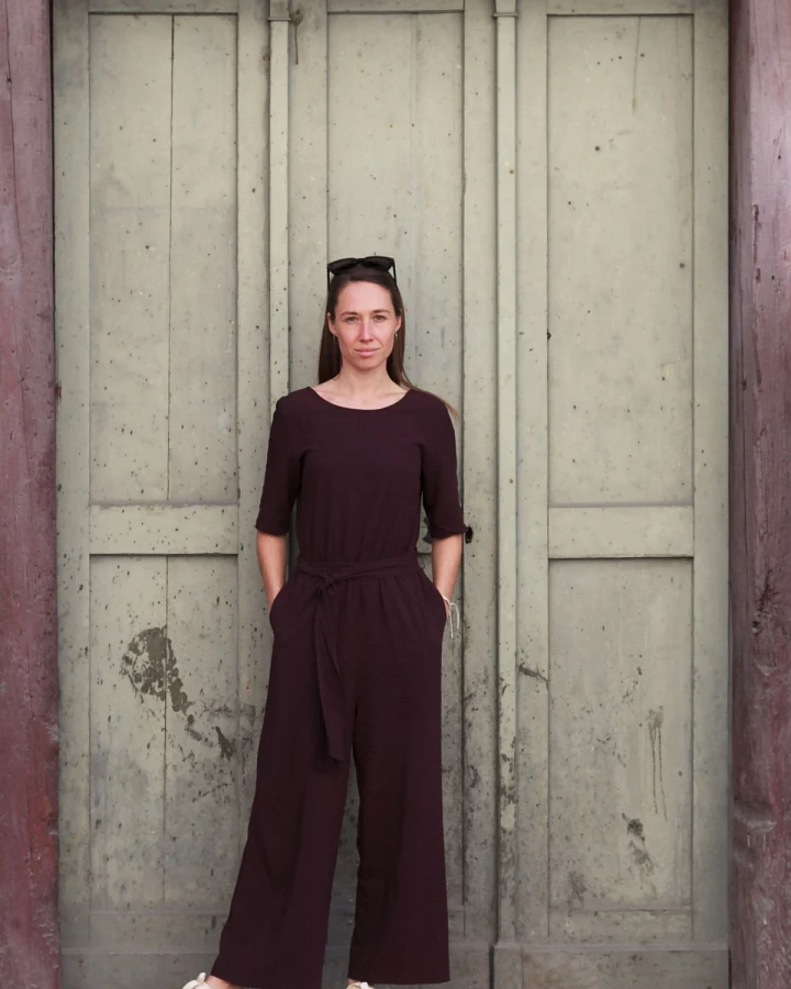 Jumpsuit Staine Halfsleeve Ecovero Rot