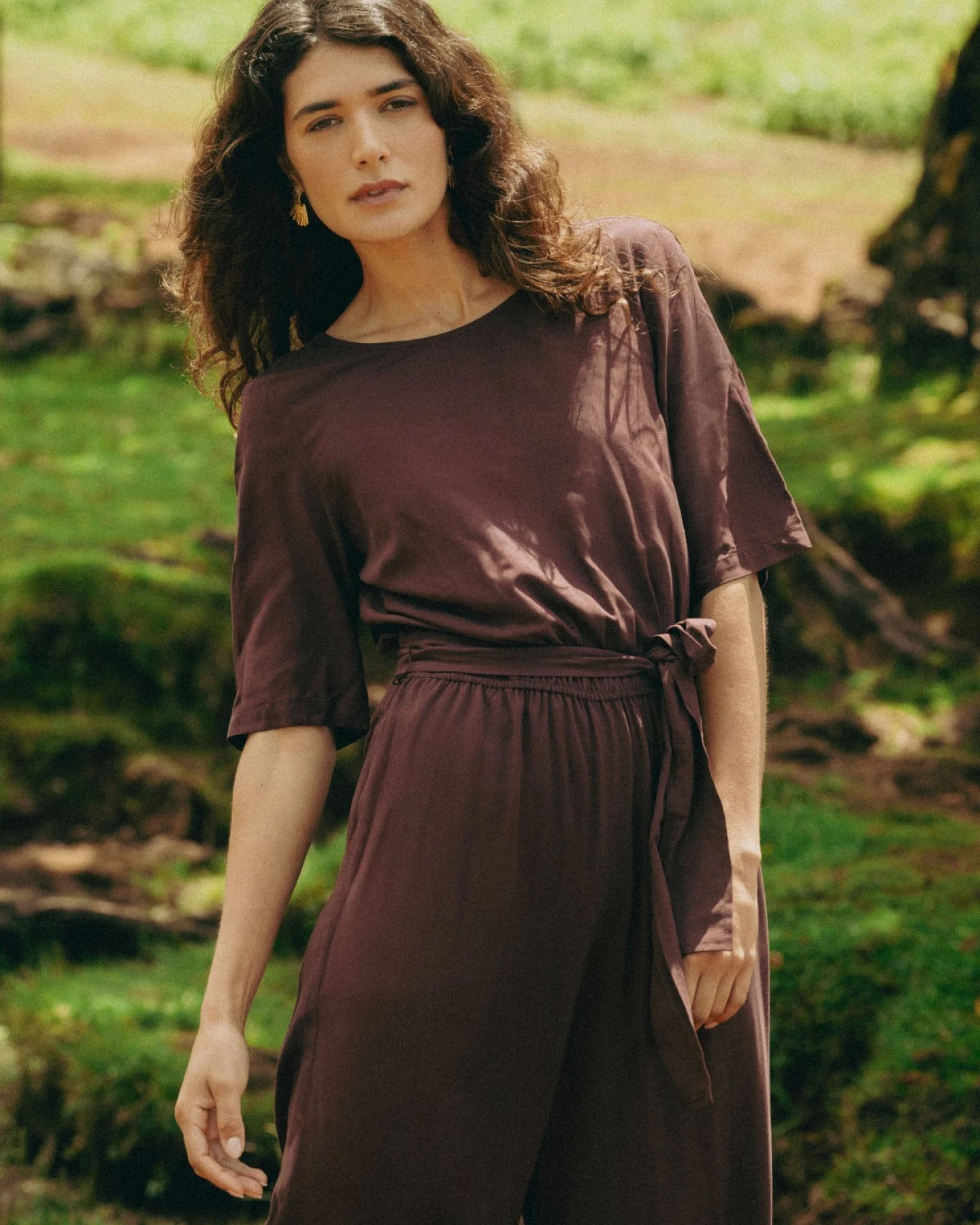 Jumpsuit Staine Halfsleeve Ecovero Rot – Ansicht 4
