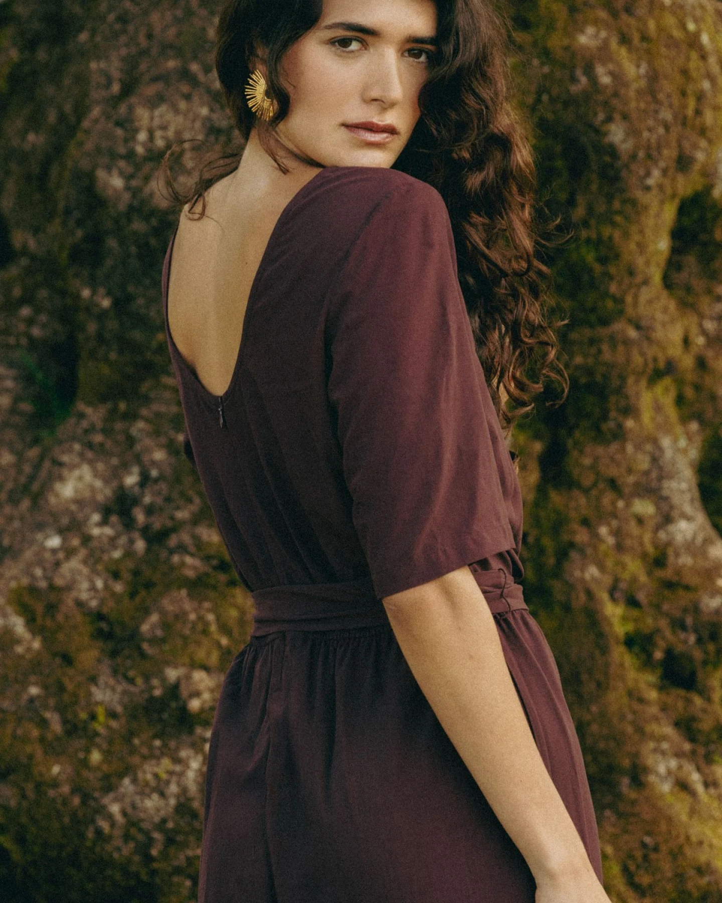 Jumpsuit Staine Halfsleeve Ecovero Rot – Ansicht 5