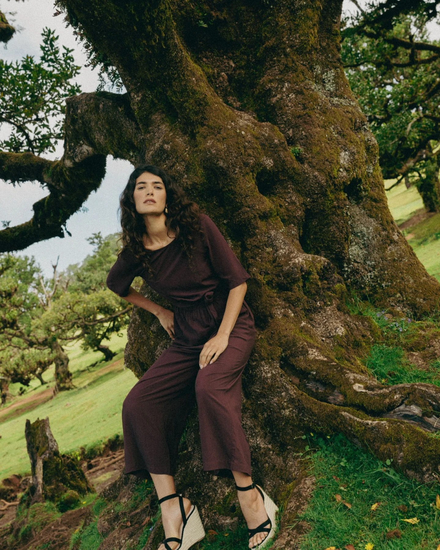 Jumpsuit Staine Halfsleeve Ecovero Rot – Ansicht 2