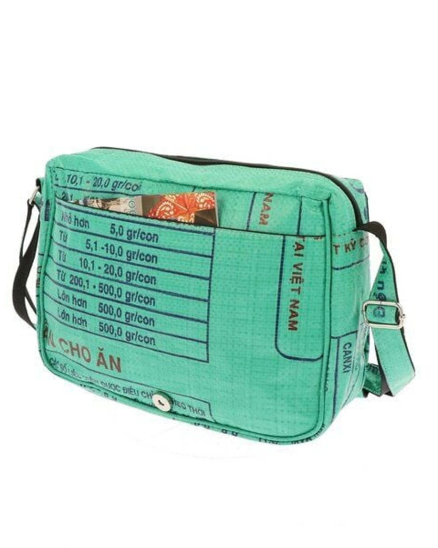 MoreThanHip Handtasche aus recycelten Zement- oder Tierfuttersäcken Qinisa – Ansicht 4