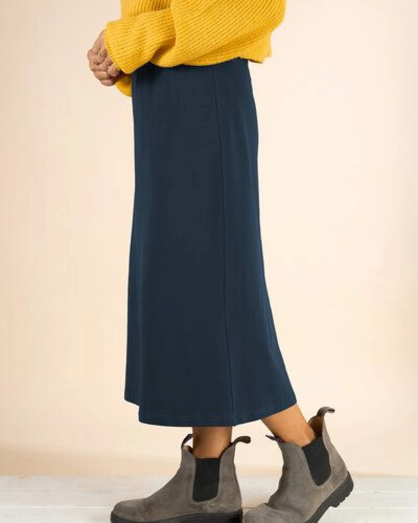La Gitana Midirock - A-Linien Damen Rock aus Bio-Baumwolle. Modell: "Anella" – Ansicht 3