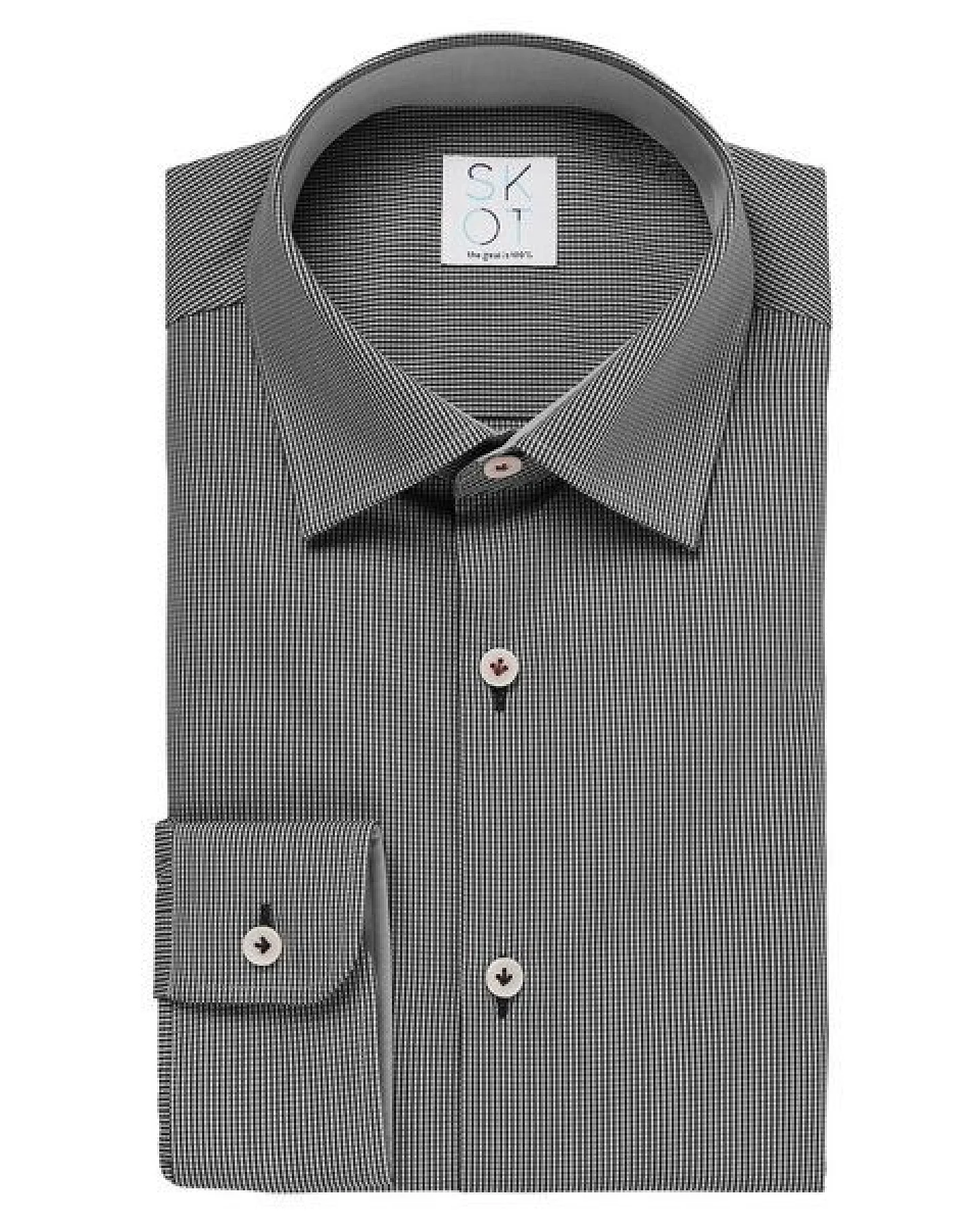 SKOT Fashion Nachhaltige Langarm Herren Hemd Checkered 100% bio – Ansicht 2