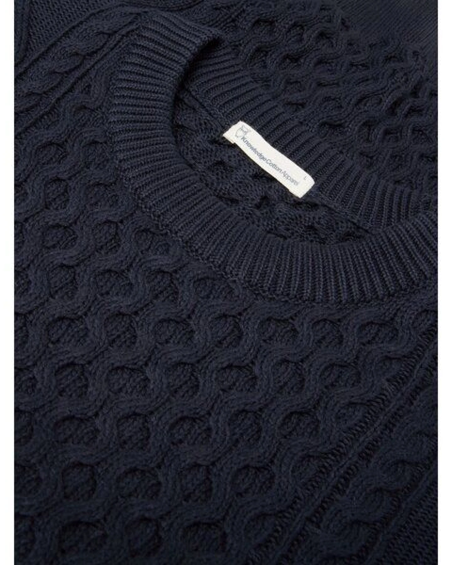 KnowledgeCotton Apparel Cable Knit Strickpullover aus Bio-Baumwolle ROC/GOTS/Vegan – Ansicht 4