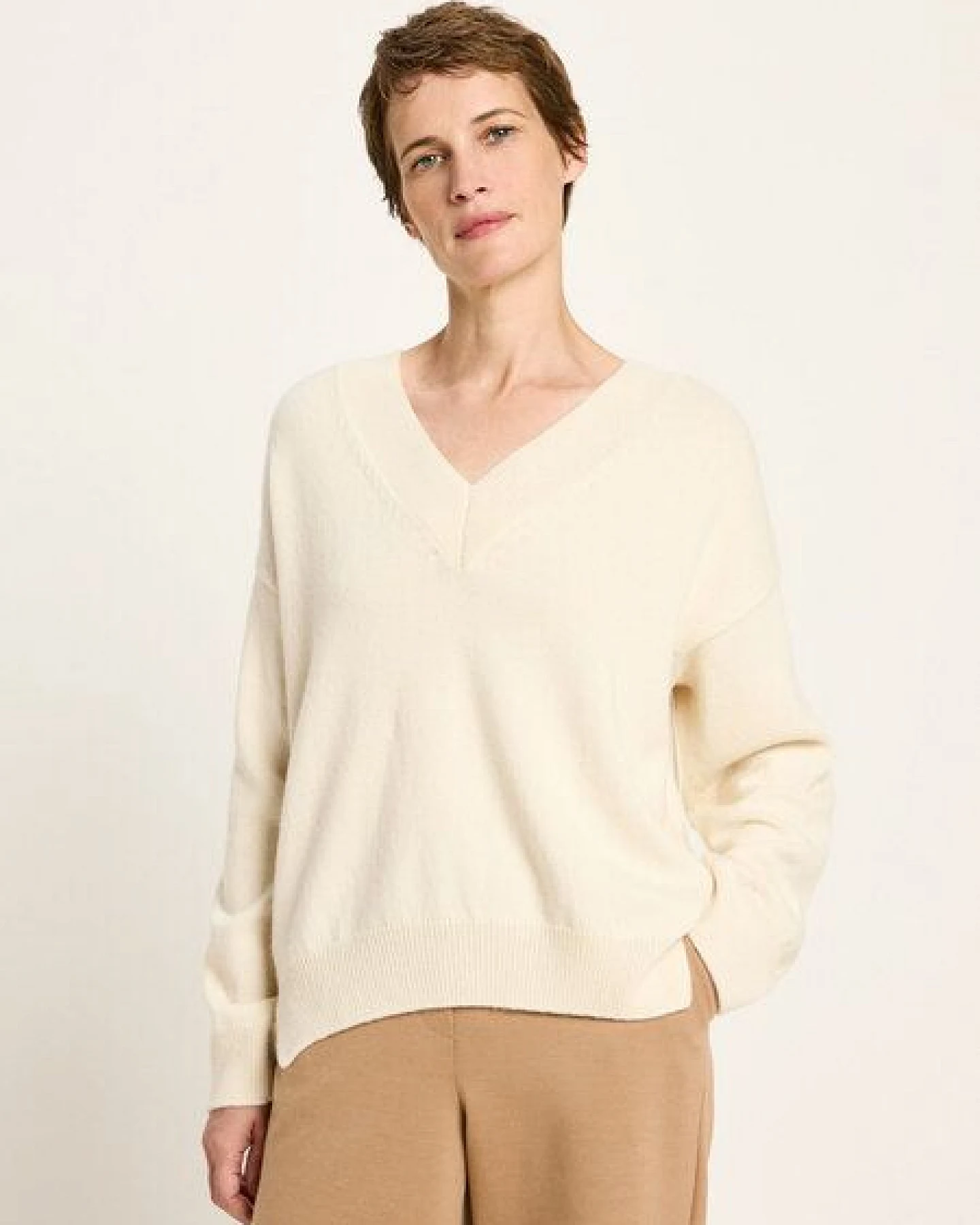 LANIUS Pullover mit V-Ausschnitt – Ansicht 3