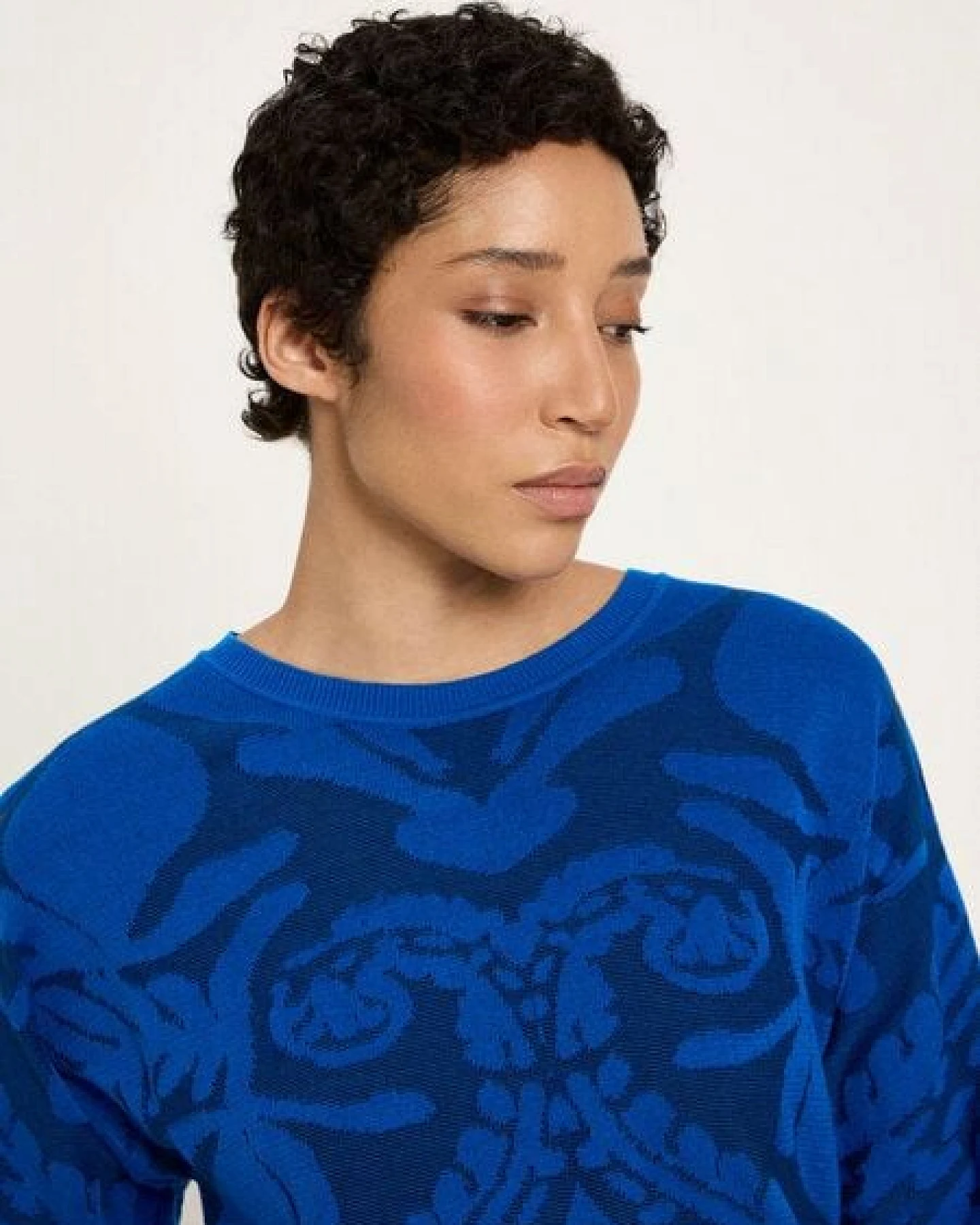 LANIUS Jacquard Pullover mit 3/4 Arm – Ansicht 3