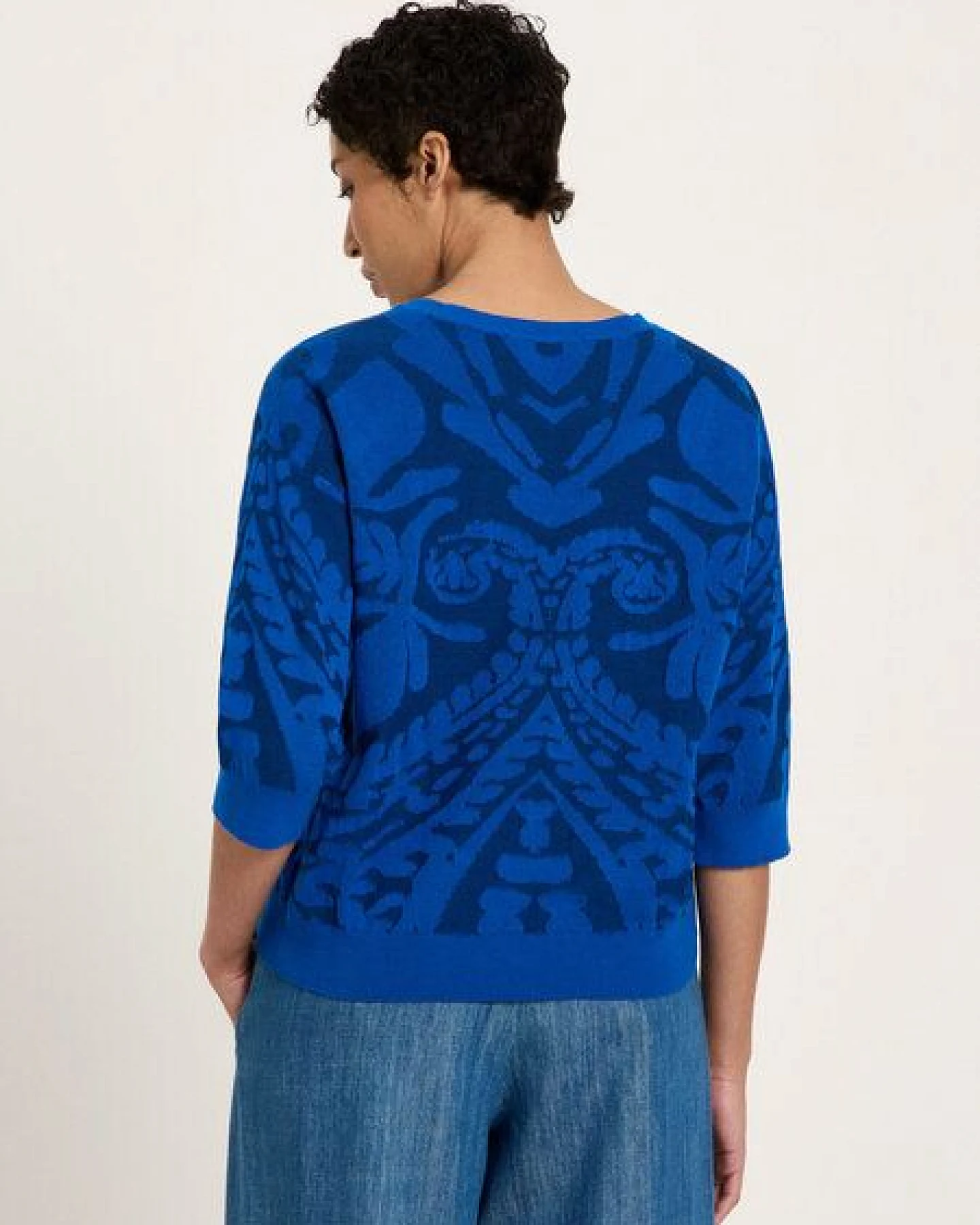 LANIUS Jacquard Pullover mit 3/4 Arm – Ansicht 4