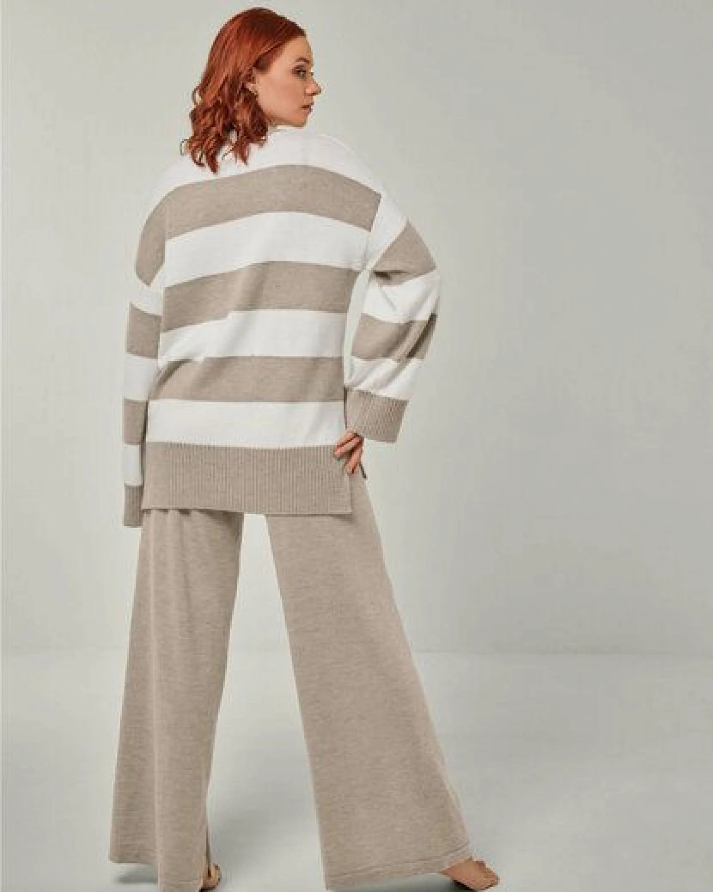 YOU LOOK PERFECT Merino Loungewear Set „Strickpullover Felia & Strickhose Bailey" – Ansicht 3
