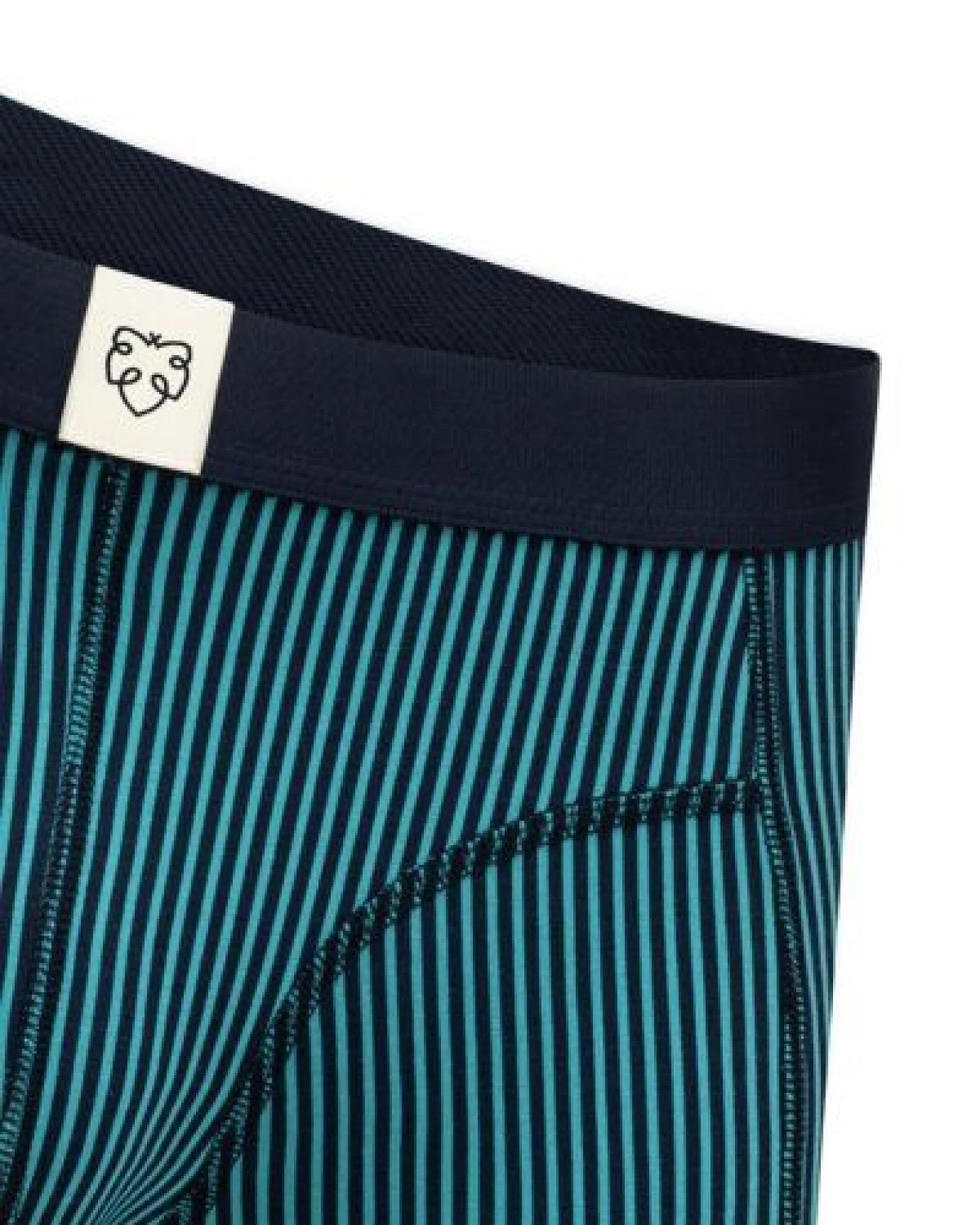 A-Dam Gestreifte Boxer Briefs Navy Twotone Stripe – Ansicht 3