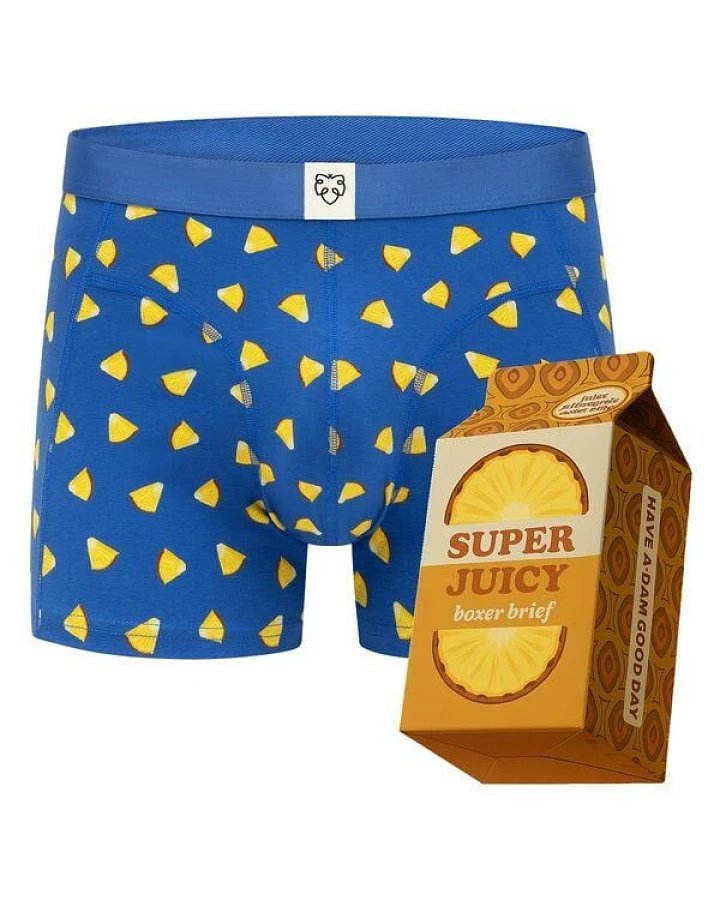 A-Dam Blaue Boxer Briefs Blue Pineapple Juice Box