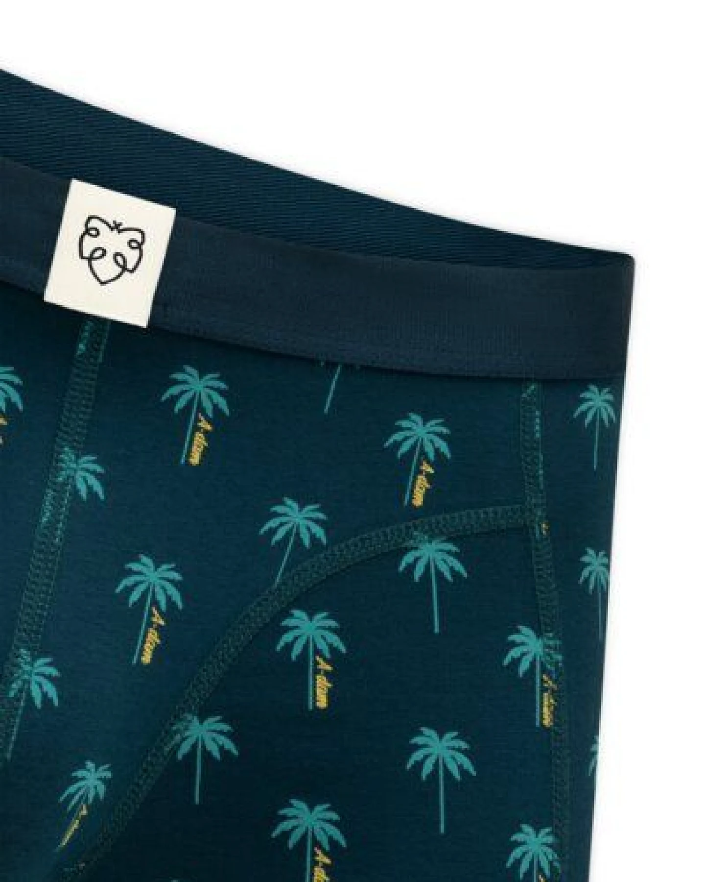 Petrolfarbene Boxer Briefs Blue A-Dam Palms – Ansicht 3