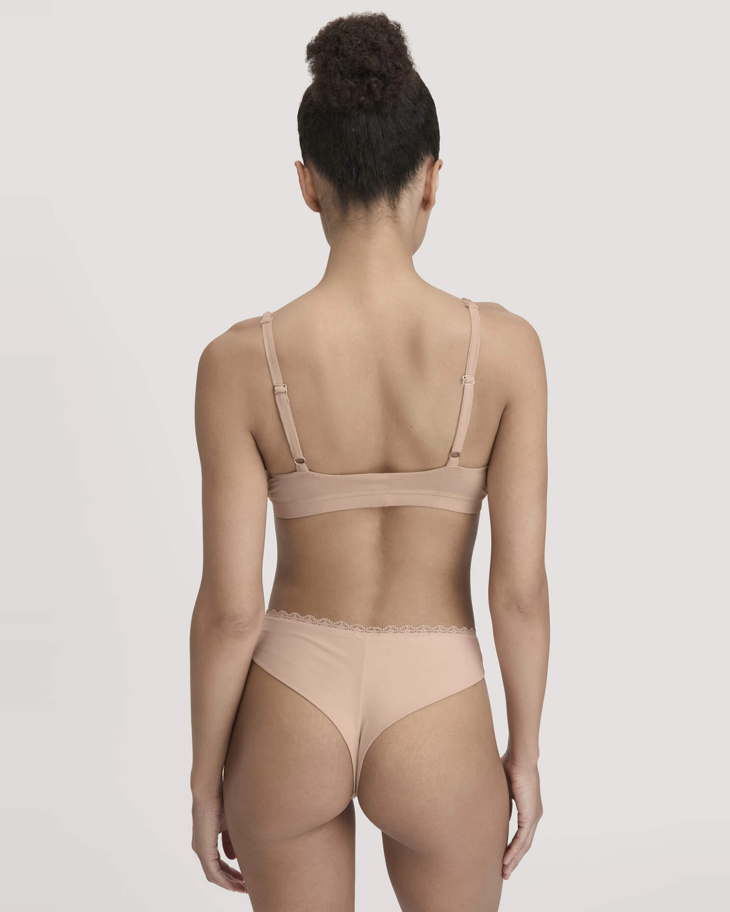 hessnatur Damen Bustier COTTON FEEL LACE aus Bio-Baumwolle - rosa - Größe 34 – Ansicht 2