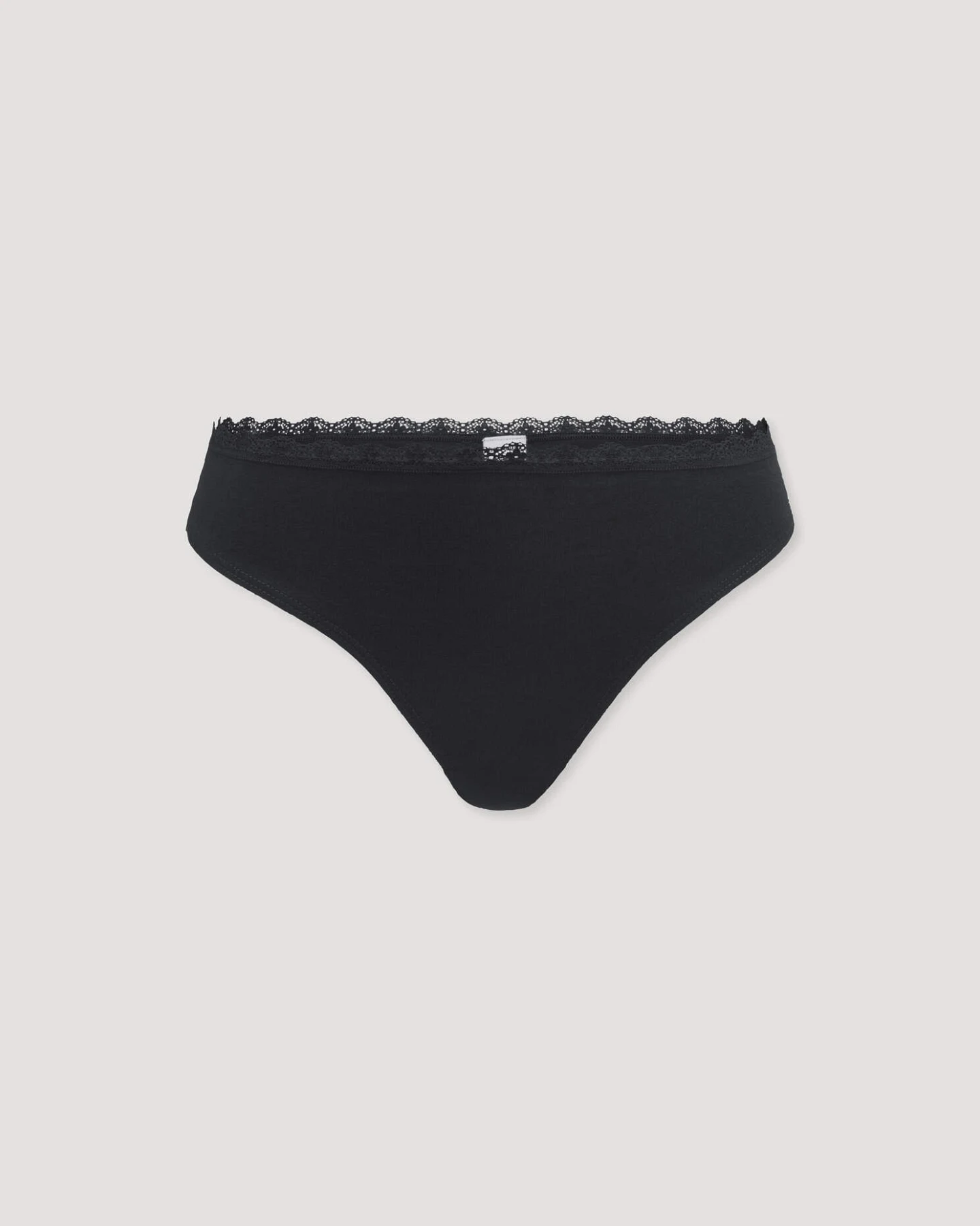 hessnatur Damen Brazil Regular Cut COTTON FEEL LACE aus Bio-Baumwolle - schwarz - Größe 36 – Ansicht 4
