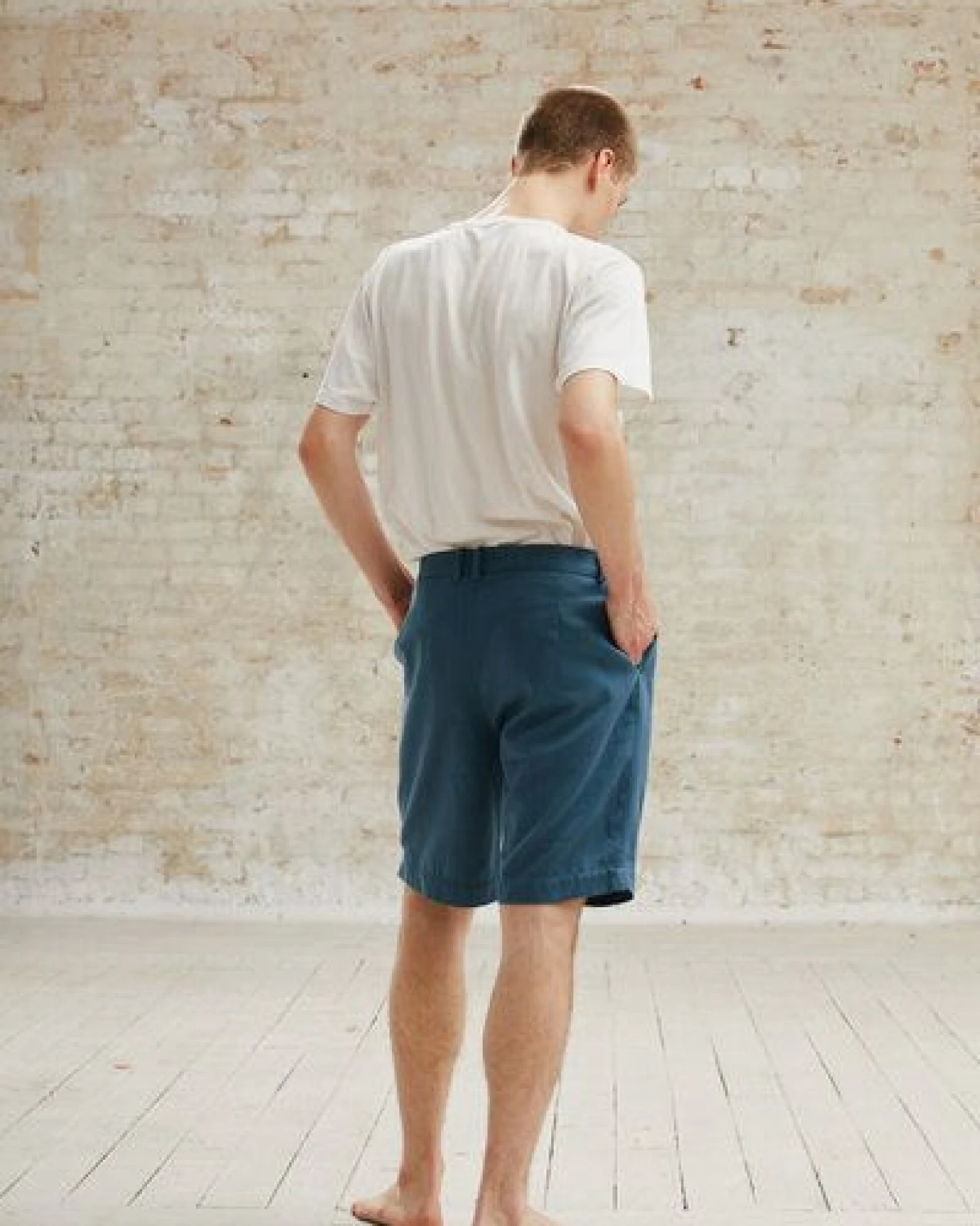 Jyoti - Fair Works Bio-Baumwoll Shorts Neem – Ansicht 4
