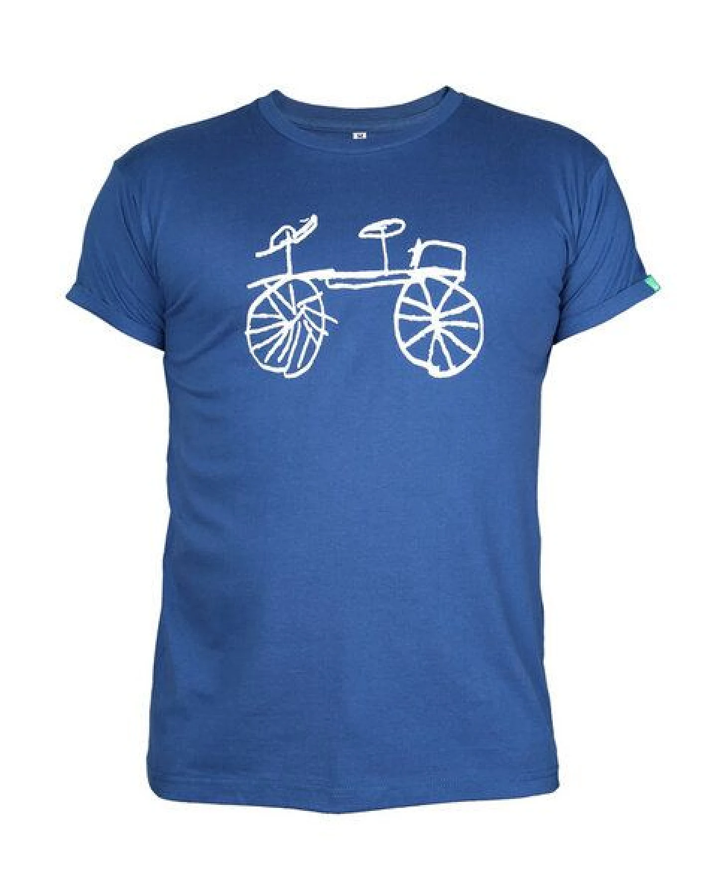 Kipepeo-Clothing Herren T-Shirt aus Bio-Baumwolle FAHRRAD blau Made in Africa – Ansicht 3