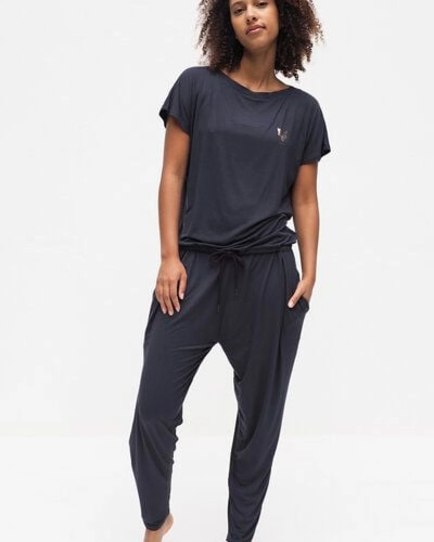 Kismet Yogastyle Yoga Jumpsuit CHANDRA - Anthracite – Ansicht 2