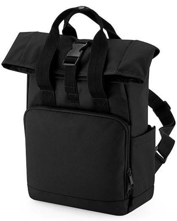 BagBase Recycled Mini Twin Handle Roll-Top Backpack Rucksack und Handtasche