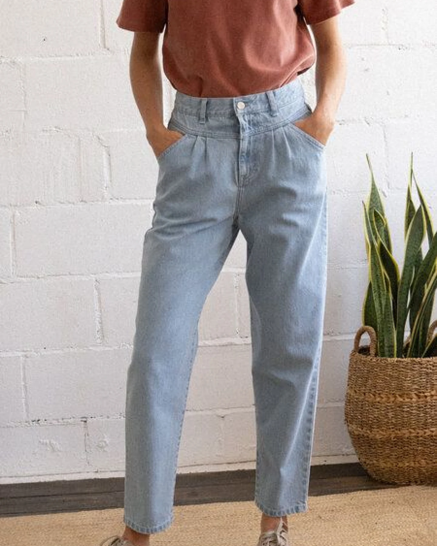 TWOTHIRDS Straight Leg Jeans Vegan "Kiritibati" aus Bio-Baumwolle – Ansicht 4