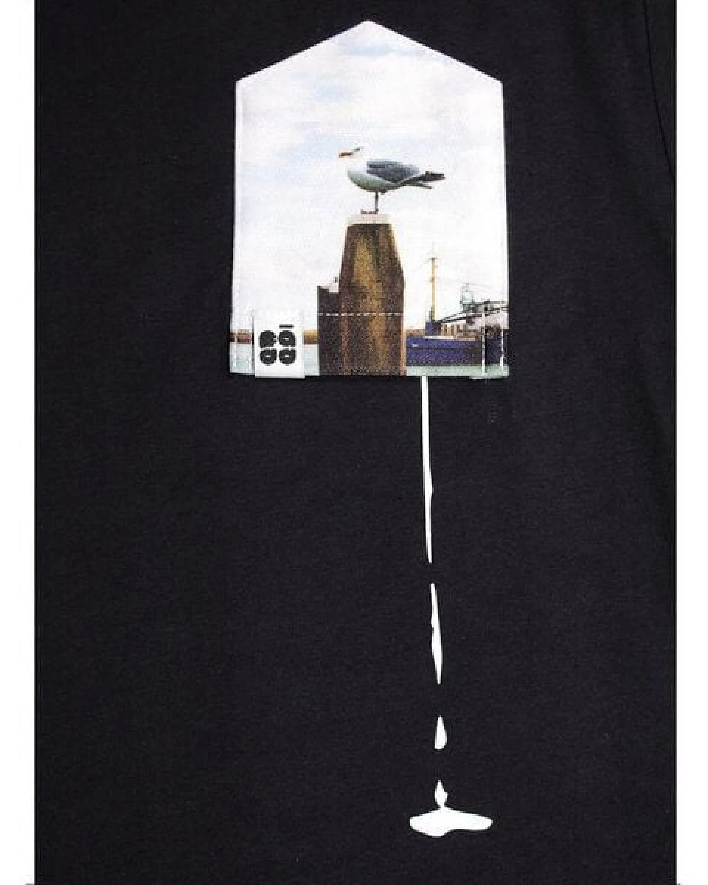 FÄDD Damen T-Shirt Rundhals Bio-Baumwolle "Glücksschiss BT" Navy Schwarz – Ansicht 2