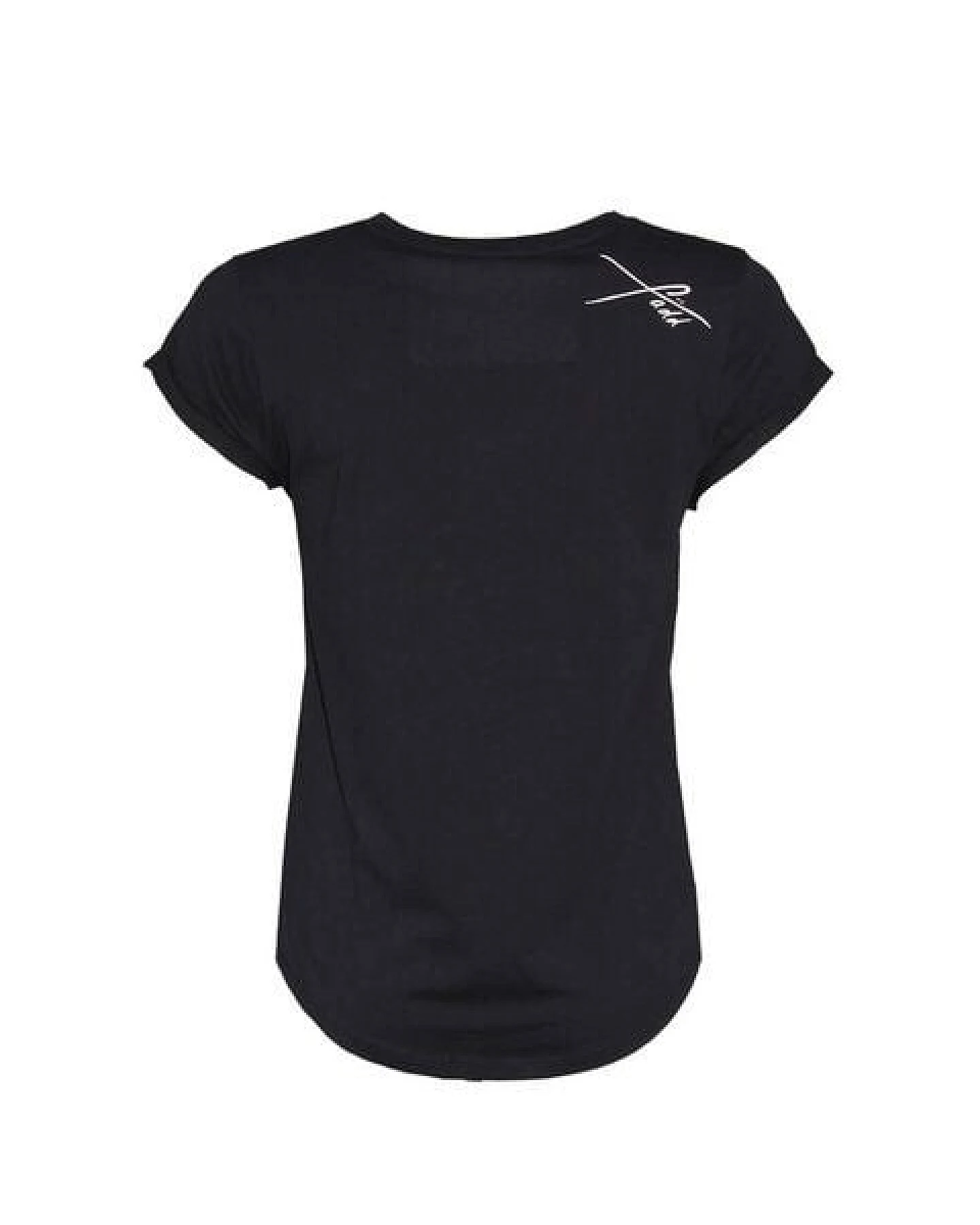 FÄDD Damen T-Shirt Rundhals Bio-Baumwolle "Glücksschiss BT" Navy Schwarz – Ansicht 3