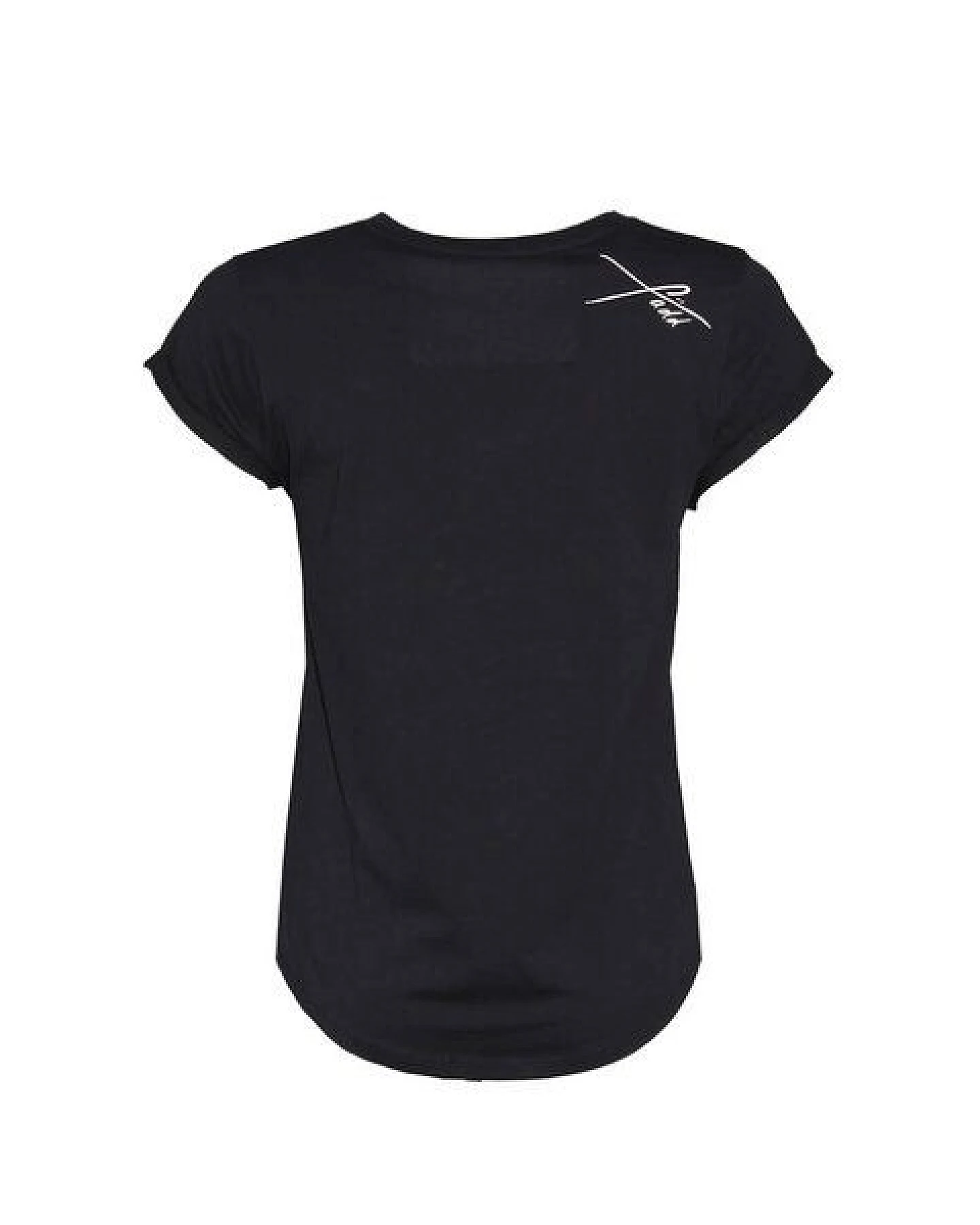FÄDD Damen T-Shirt Rundhals Bio-Baumwolle "Glücksschiss BT" Navy Schwarz – Ansicht 3