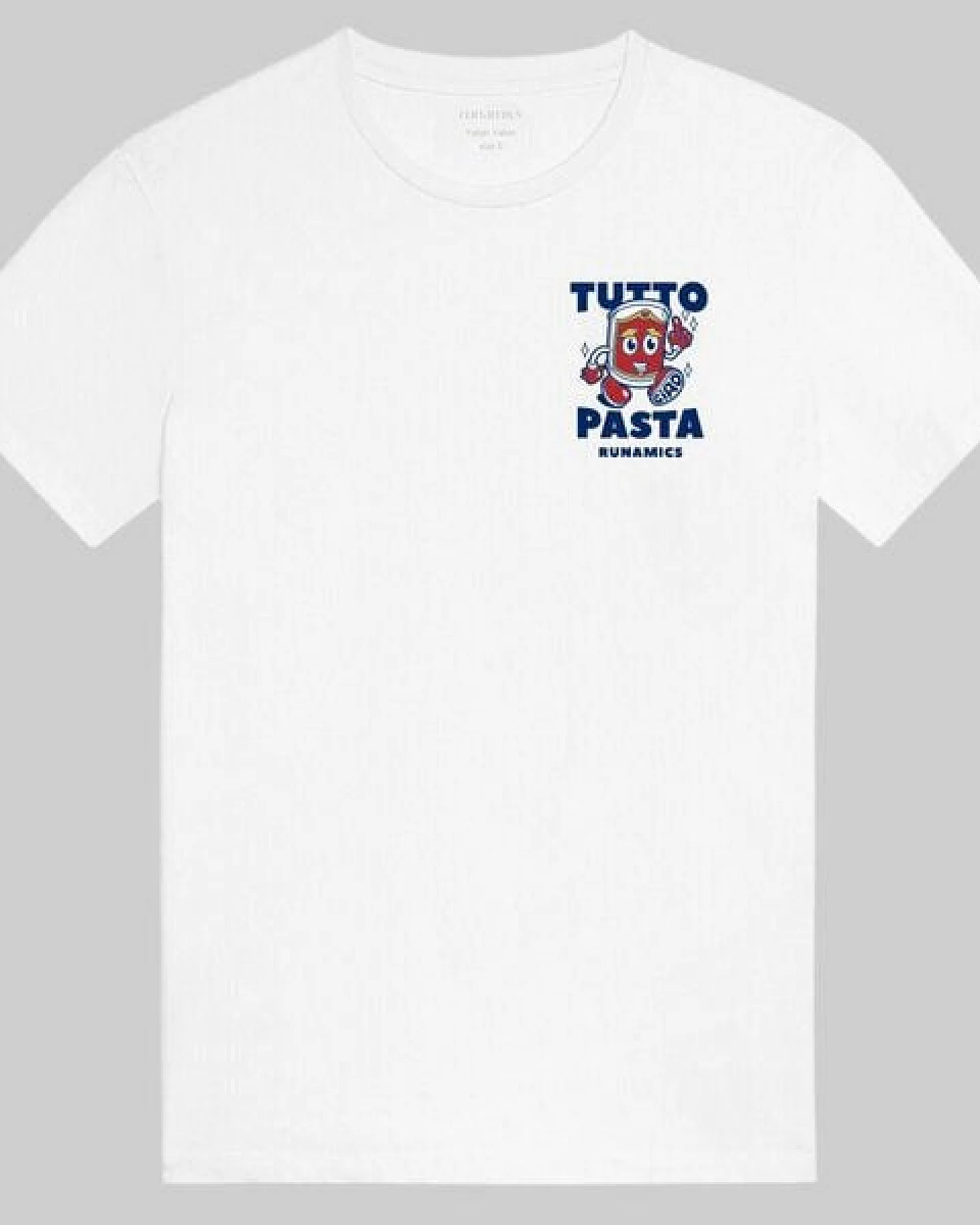 runamics Tutto Pasta T-Shirt, Biobaumwolle, unisex, weiß – Ansicht 2