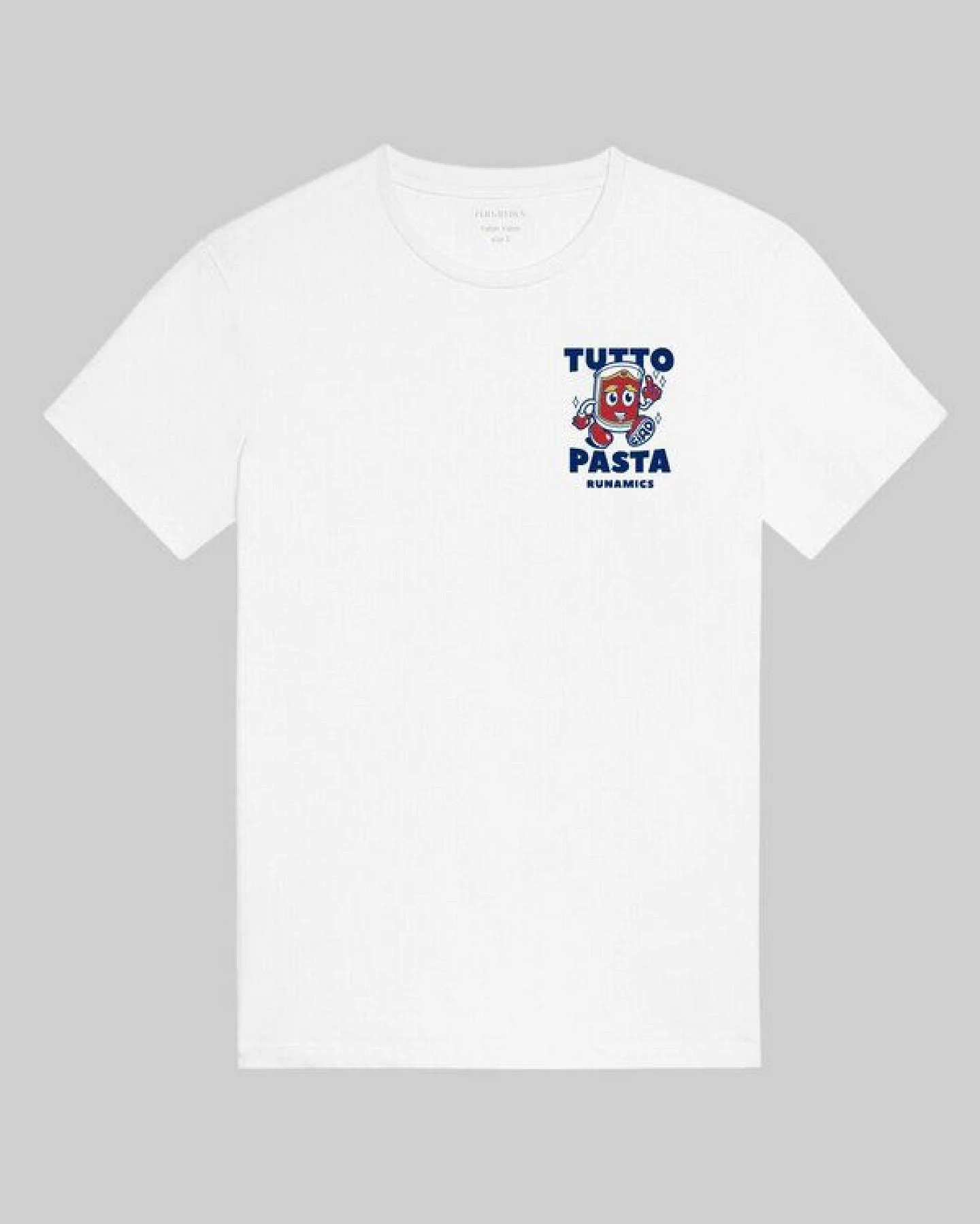 runamics Tutto Pasta T-Shirt, Biobaumwolle, unisex, weiß – Ansicht 2