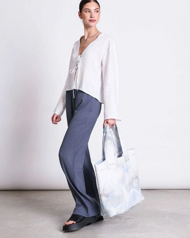 JAN N JUNE Rib Pants Smilla - Damen Hose aus Lyocell