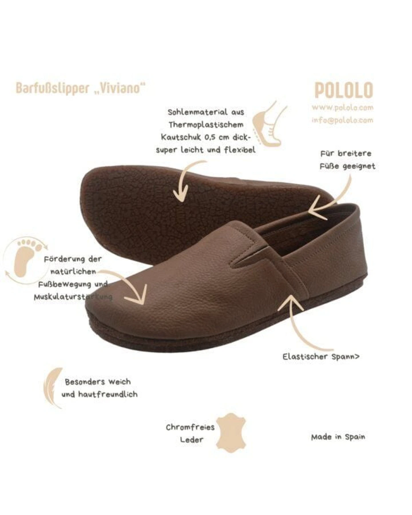 Pololo Barfuß-Slipper „Viviano – Ansicht 4