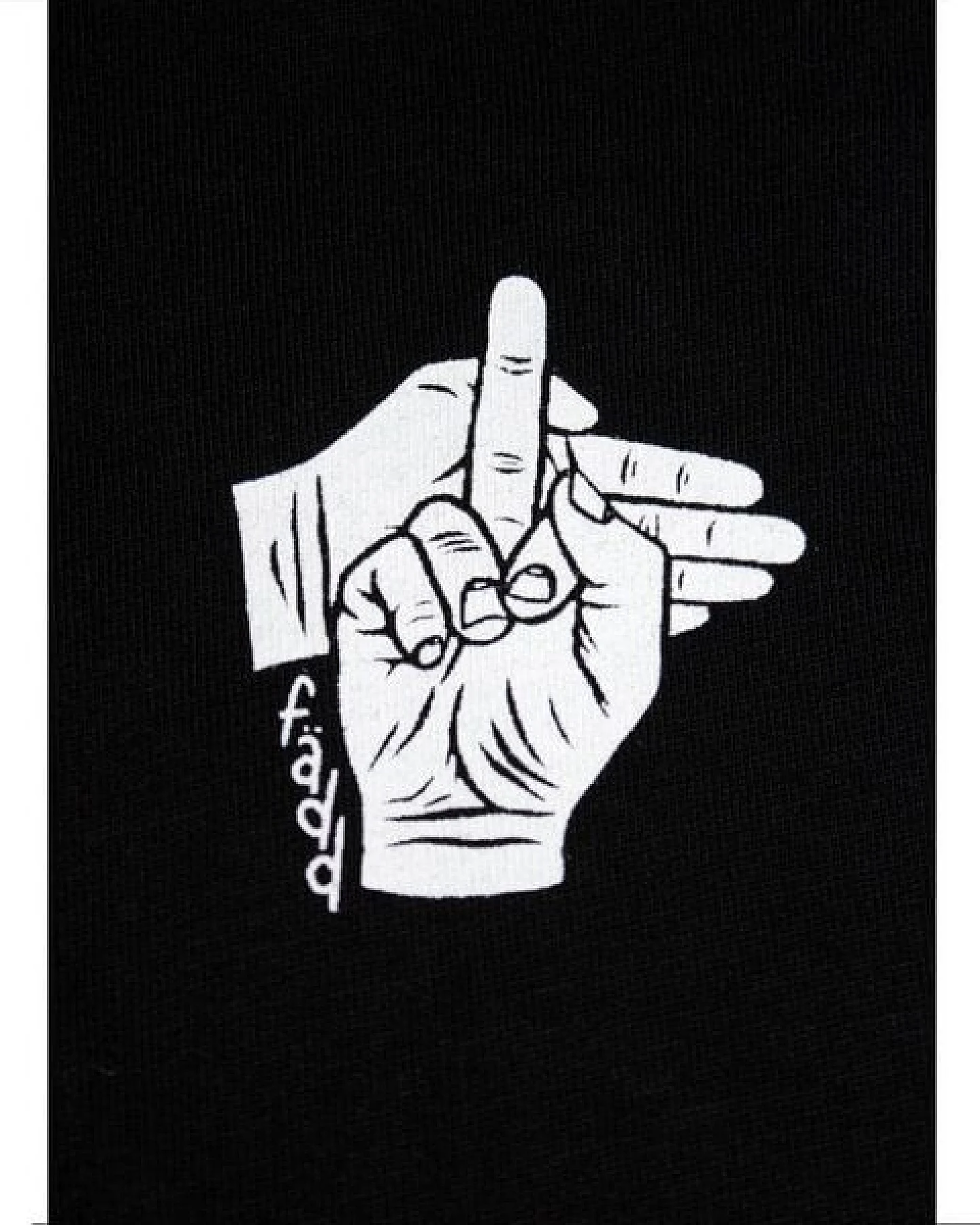 FÄDD Damen T-Shirt Rundhals Bio-Baumwolle "falschrum Fiedler" Schwarz – Ansicht 2