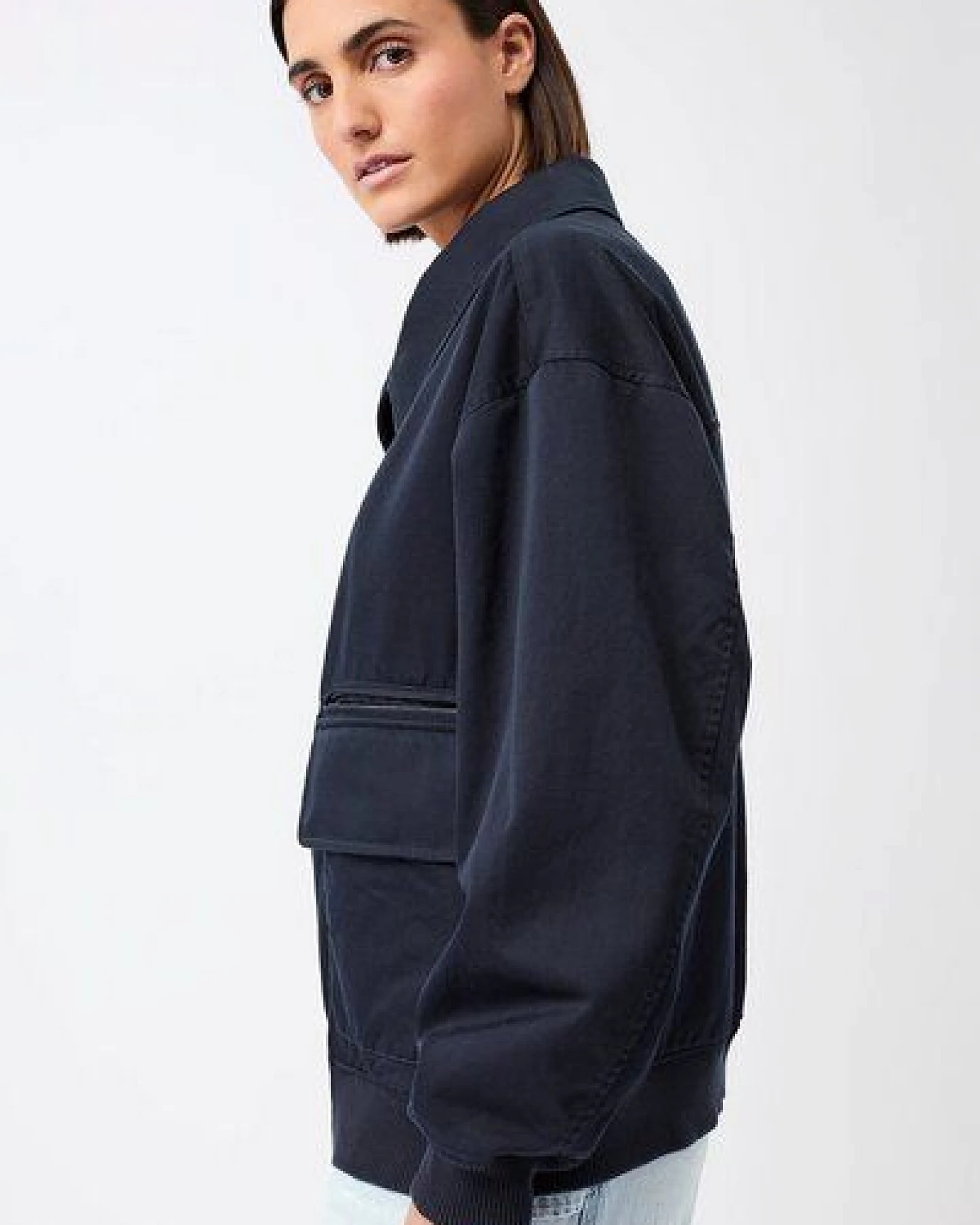 LangerChen Blousonjacke mit großen Taschen – Ansicht 2