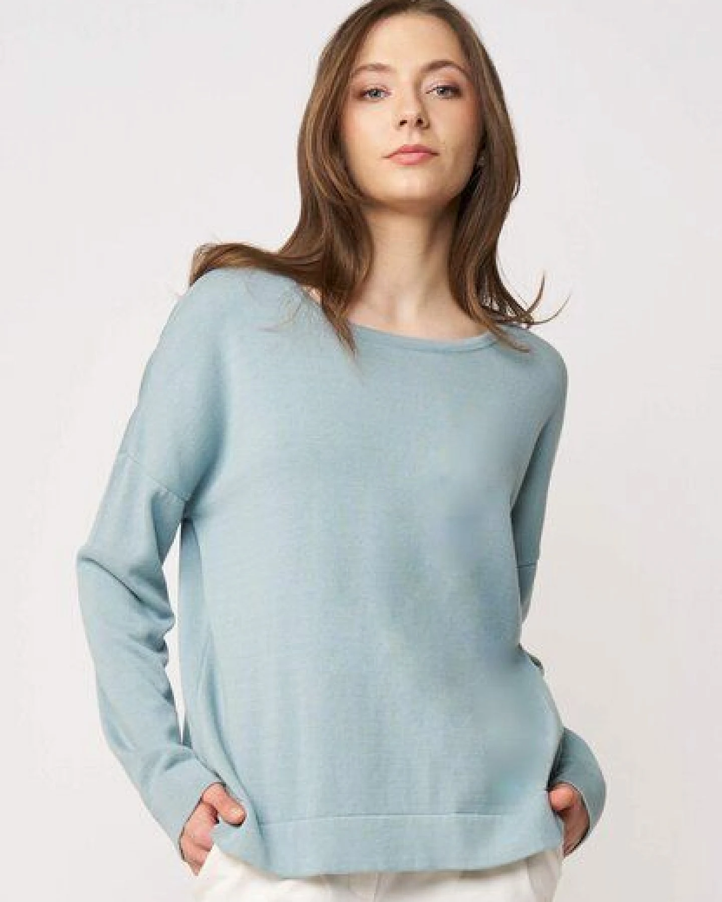 LANA Organic Bequemer Basicpullover für Damen, Modell Rafaela – Ansicht 4