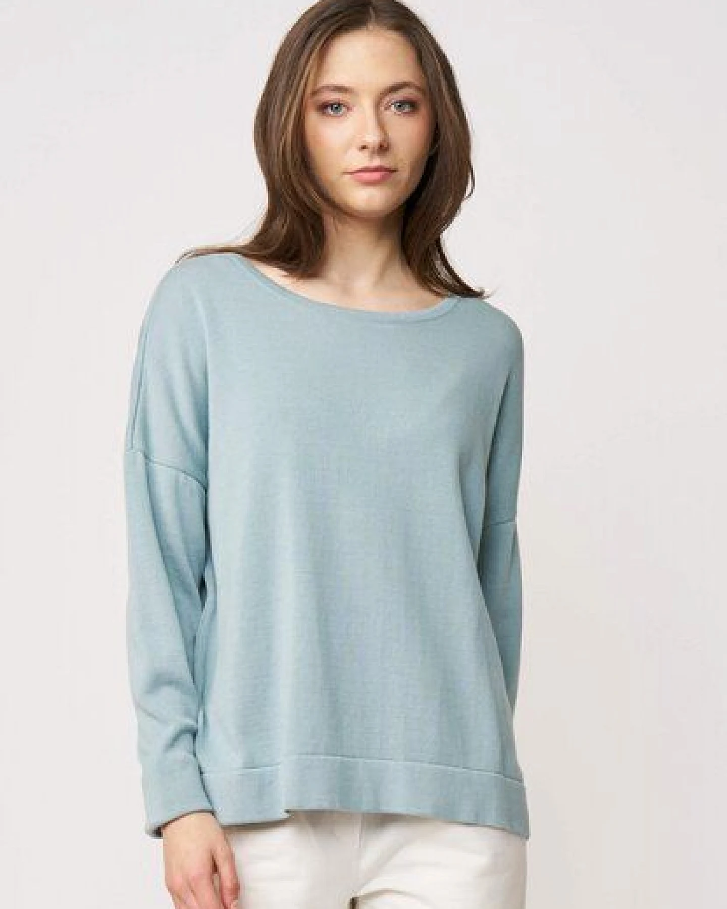 LANA Organic Bequemer Basicpullover für Damen, Modell Rafaela – Ansicht 2