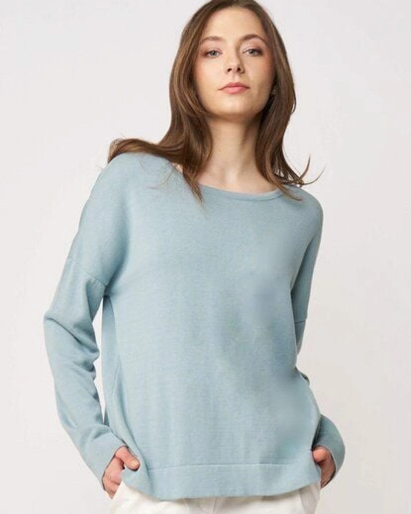 LANA Organic Bequemer Basicpullover für Damen, Modell Rafaela – Ansicht 4