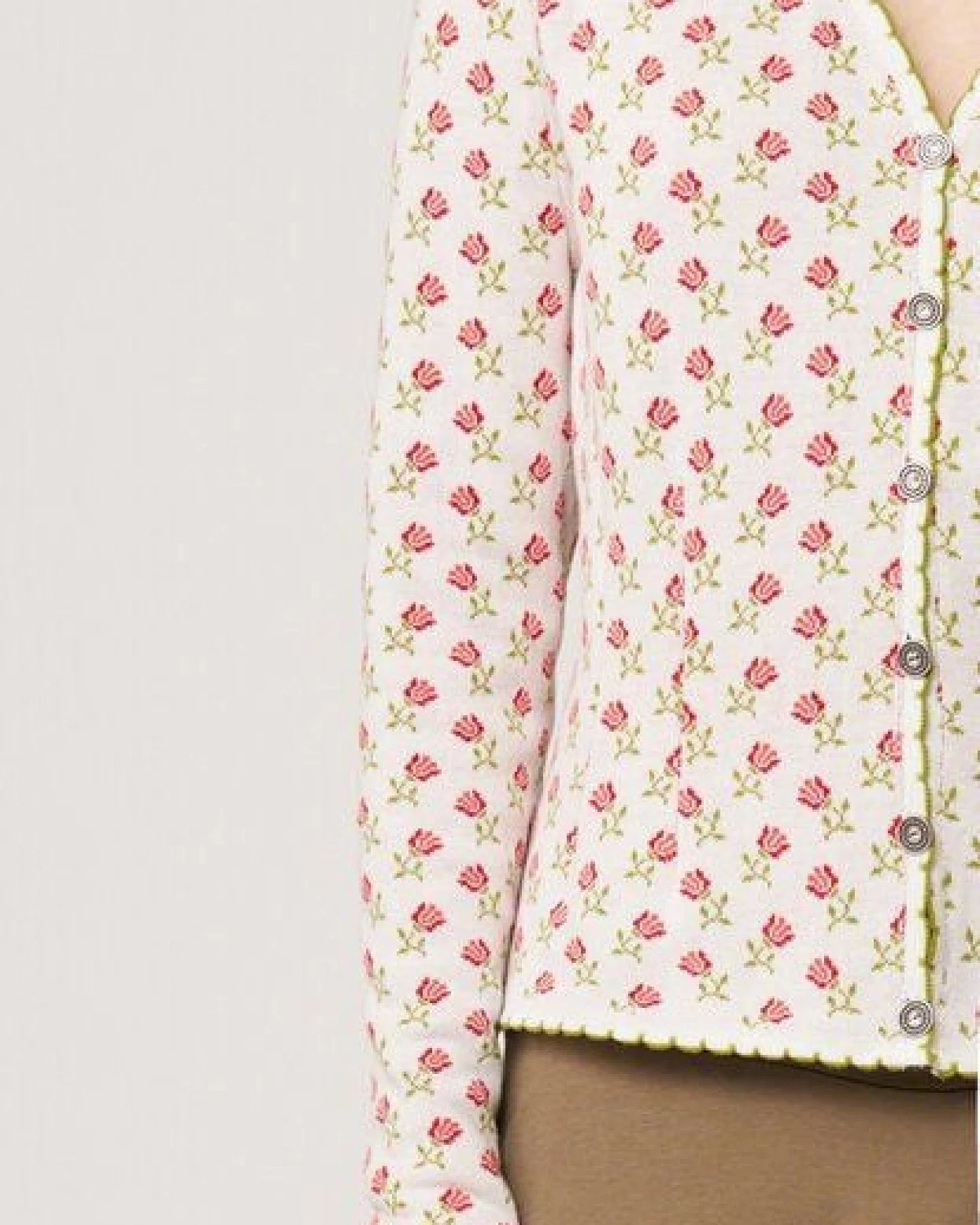 LANA Organic Strickjacke Jaquardmuster für Damen, Modell Lucien – Ansicht 4