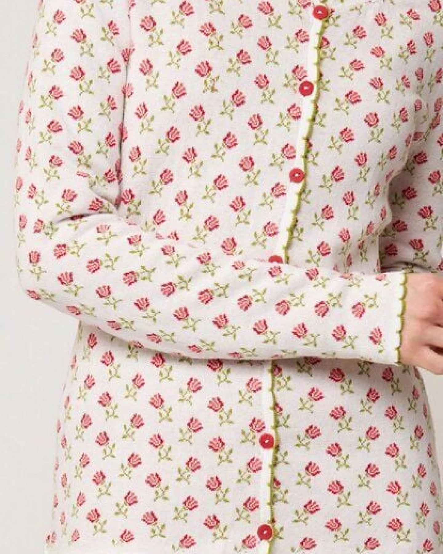 LANA Organic Strickjacke Jaquardmuster für Damen, Modell Lena – Ansicht 4