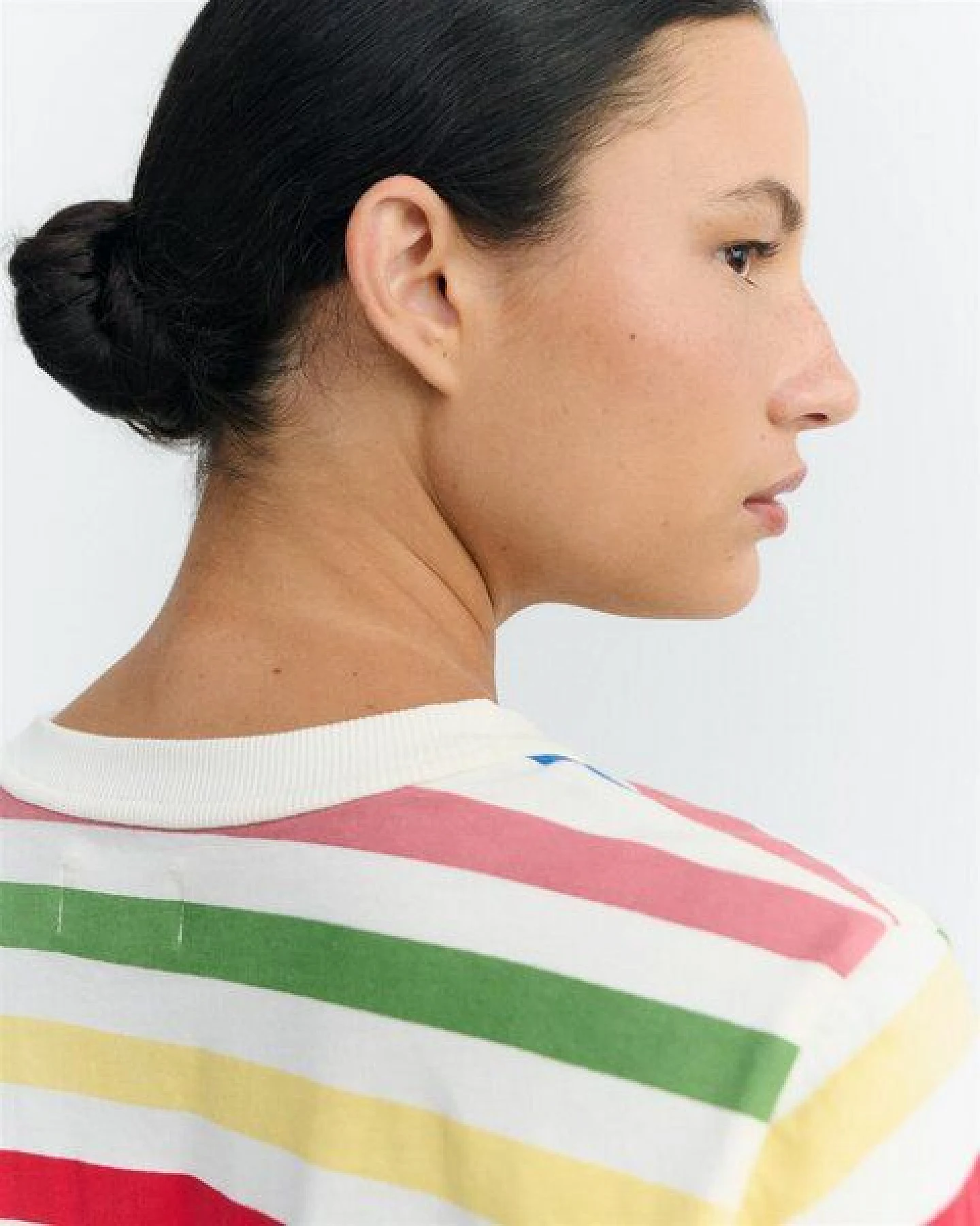 thinking mu Streifen T-Shirt Modell: Zowie – Ansicht 2