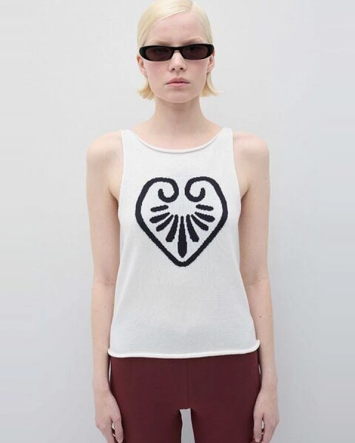 Rita Row Cuore Top - White and Black