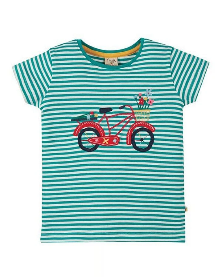 Frugi T-Shirt Fahrrad Camille Applique Tee