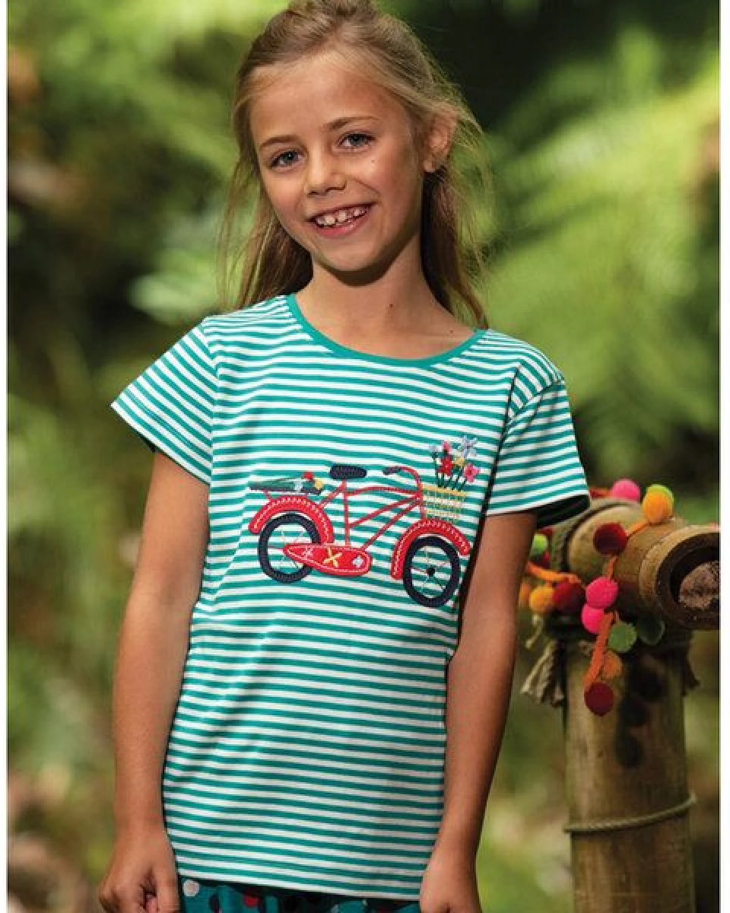 Frugi T-Shirt Fahrrad Camille Applique Tee – Ansicht 2
