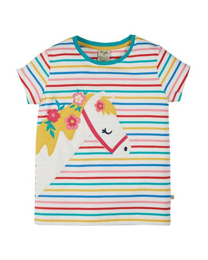 Frugi T-Shirt Pferd Camille Applique Tee
