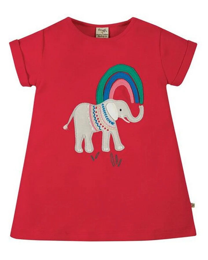 Frugi T-Shirt Elefant in rot