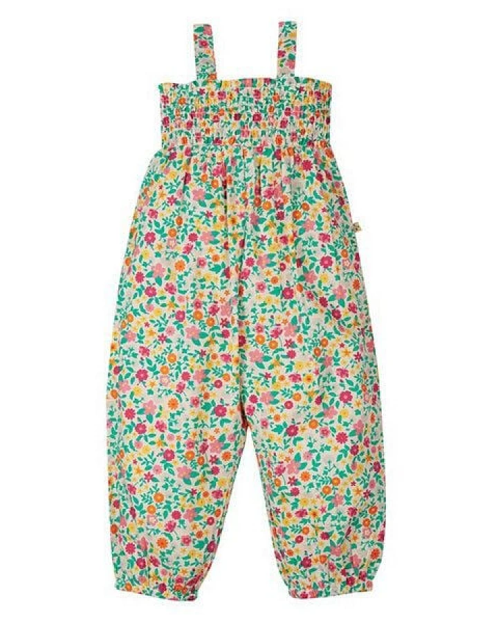 Frugi Latzhose Safia mit Blumenmuster Sommerhose