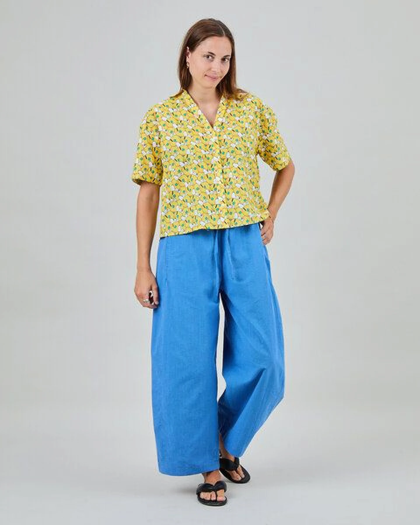 Brava Fabrics Kurzarm-Bluse Peanuts Donuts – Ansicht 3