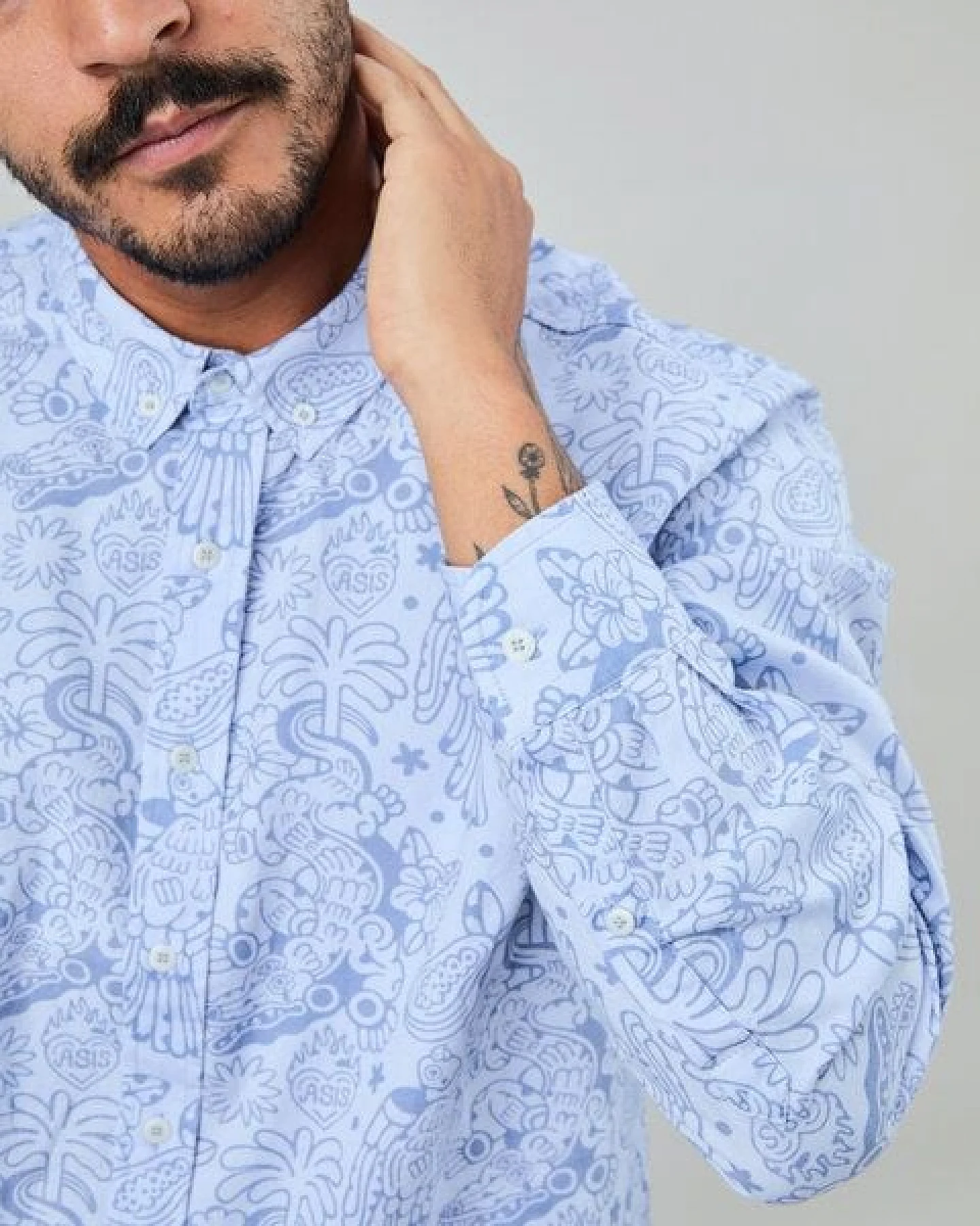 Brava Fabrics Langarm-Hemd Asis Percales Crocodylus – Ansicht 4